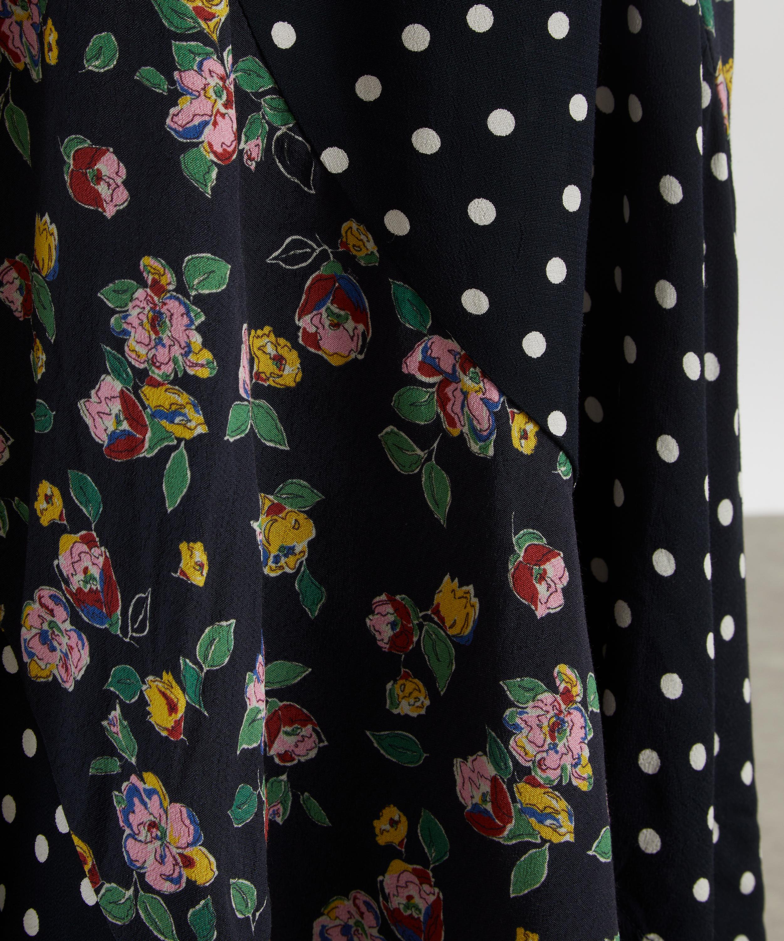 RIXO - Gracella Kimmie Dot Mix Midi Skirt image number 4