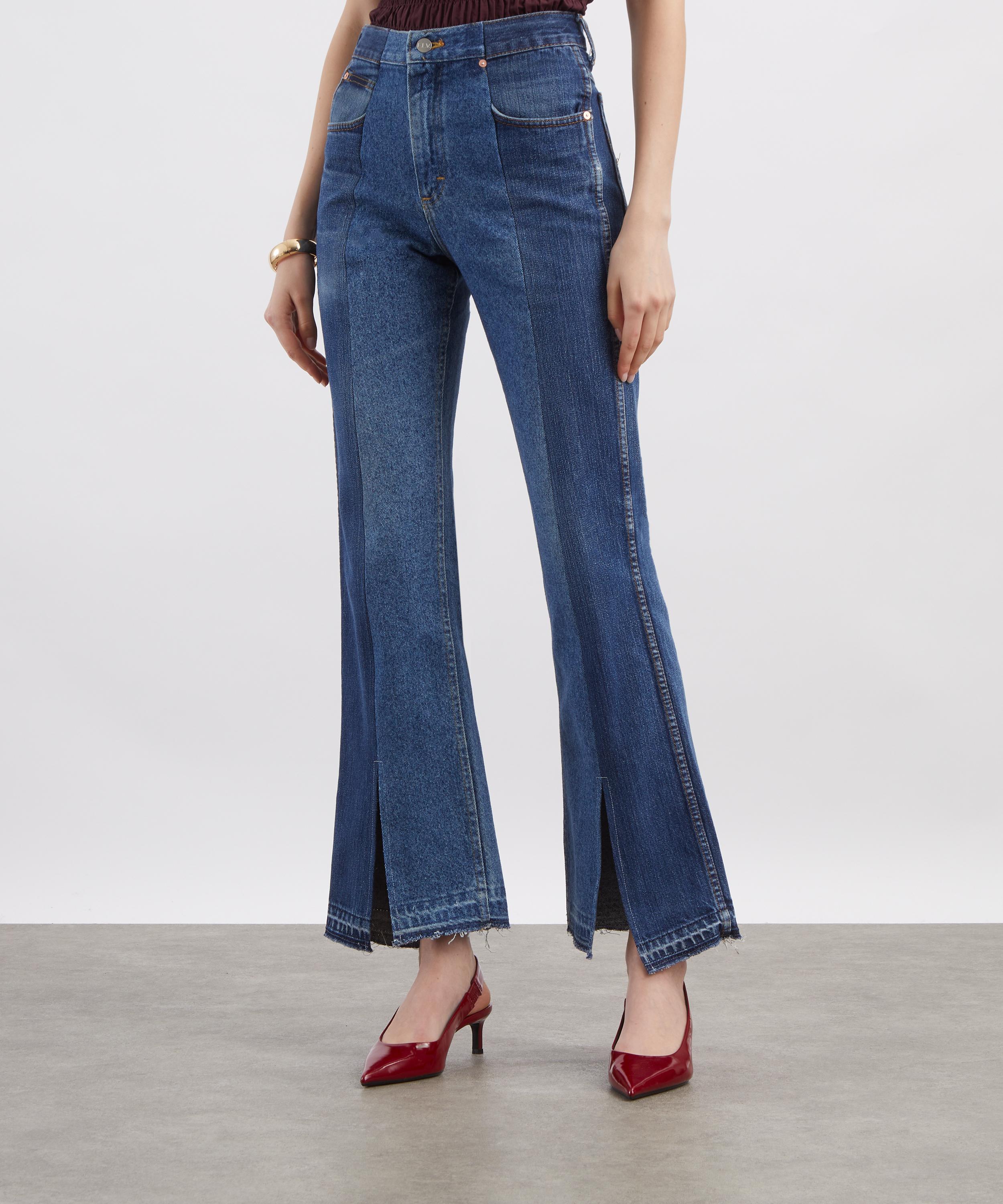 E.L.V. Denim - Flare Mid-Dark Blue Jeans image number 2