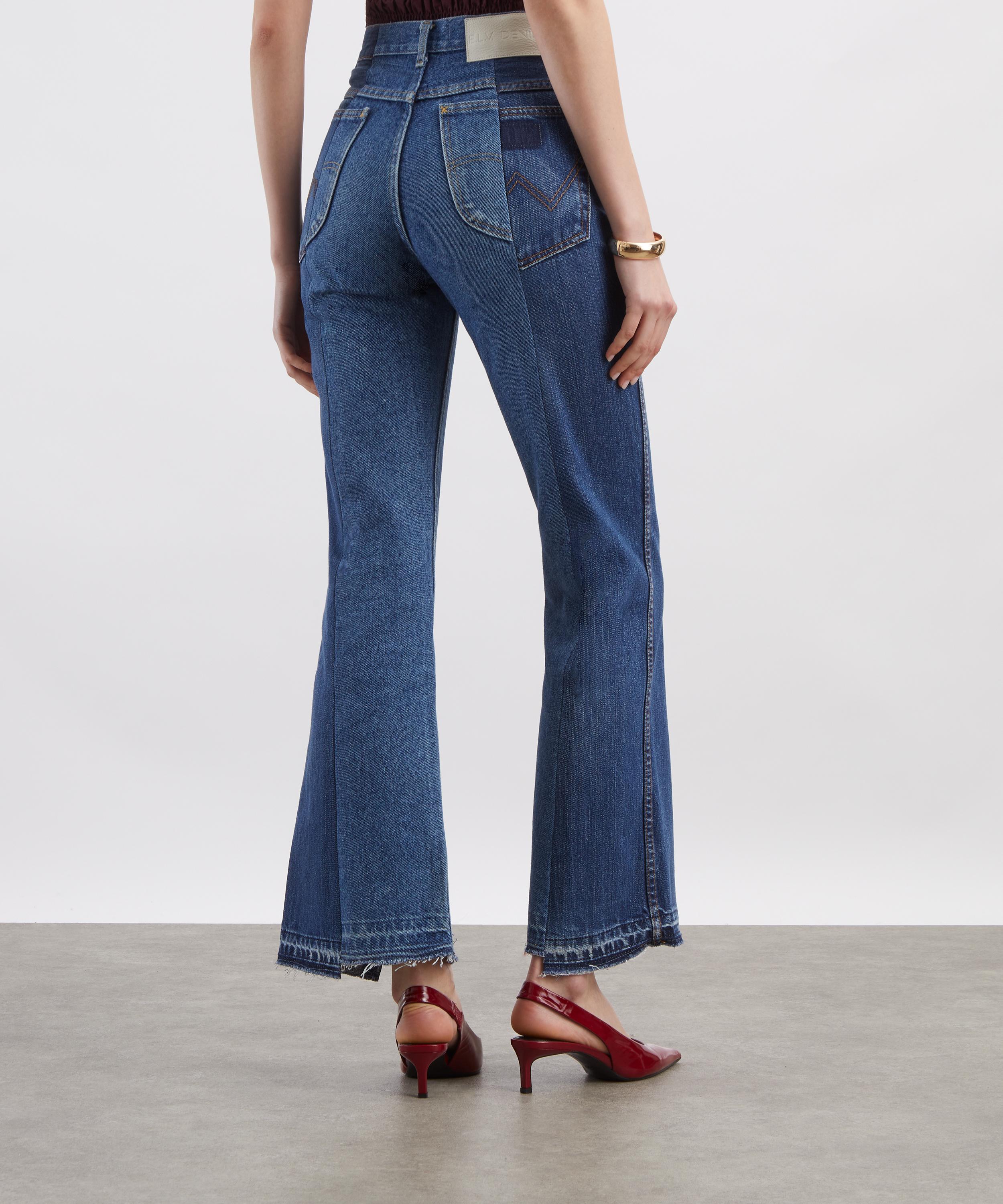 E.L.V. Denim - Flare Mid-Dark Blue Jeans image number 3