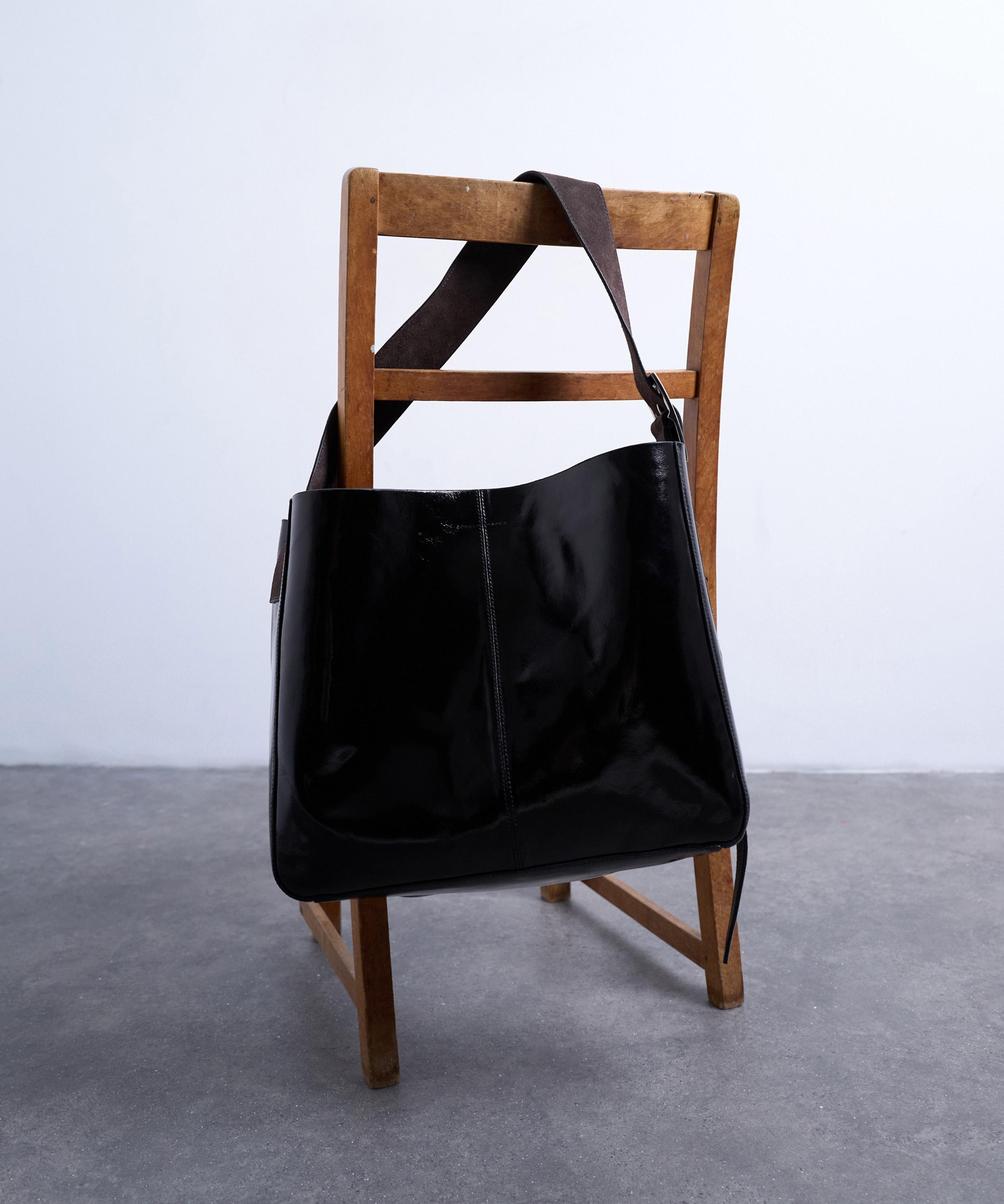 TOPSHOP - Black-Brown Tiana Leather Tote Bag