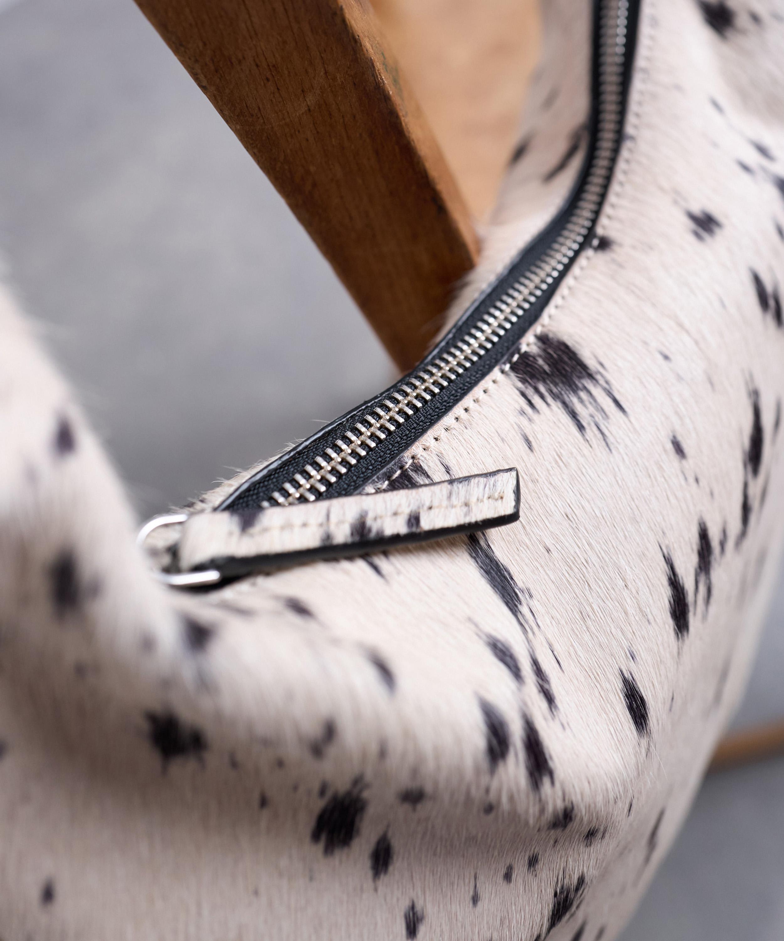 TOPSHOP - Cian Dalmation Print Suede Scoop Grab Bag image number 3