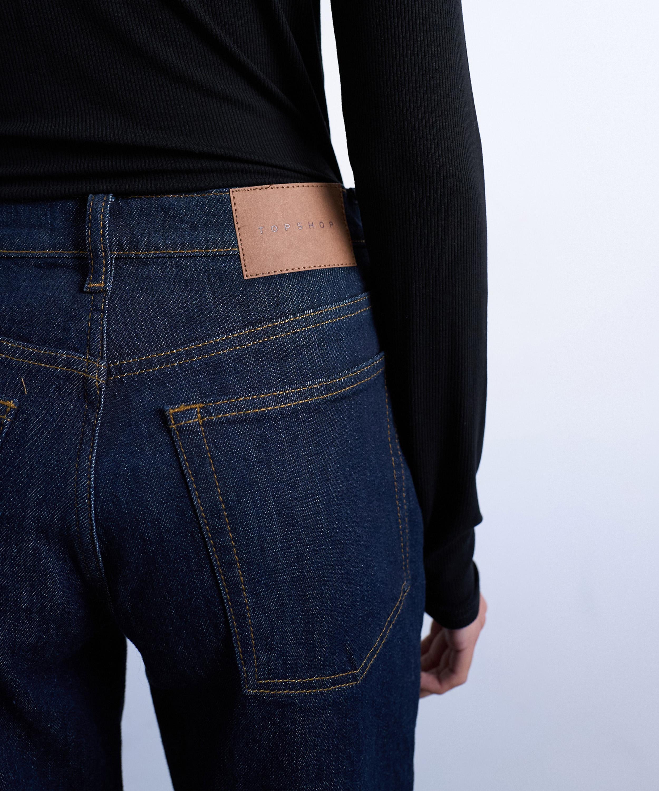 TOPSHOP - Orson Mid-Rise Comfort Straight Jeans in Mid-Blue&nbsp; image number 4