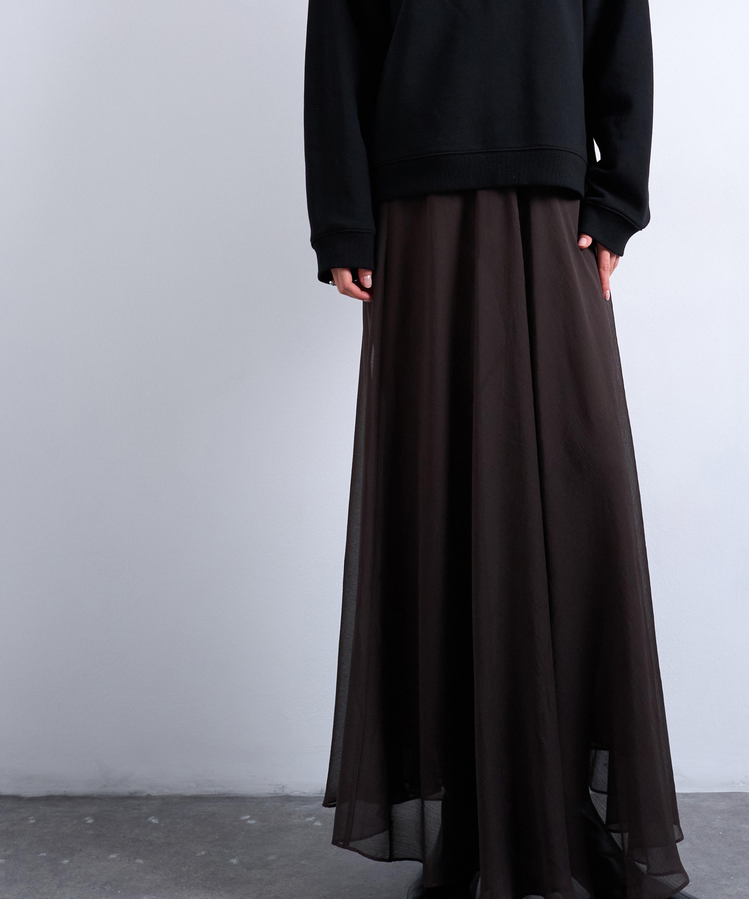 TOPSHOP - Chocolate Sheer Full Circle Maxi Skirt