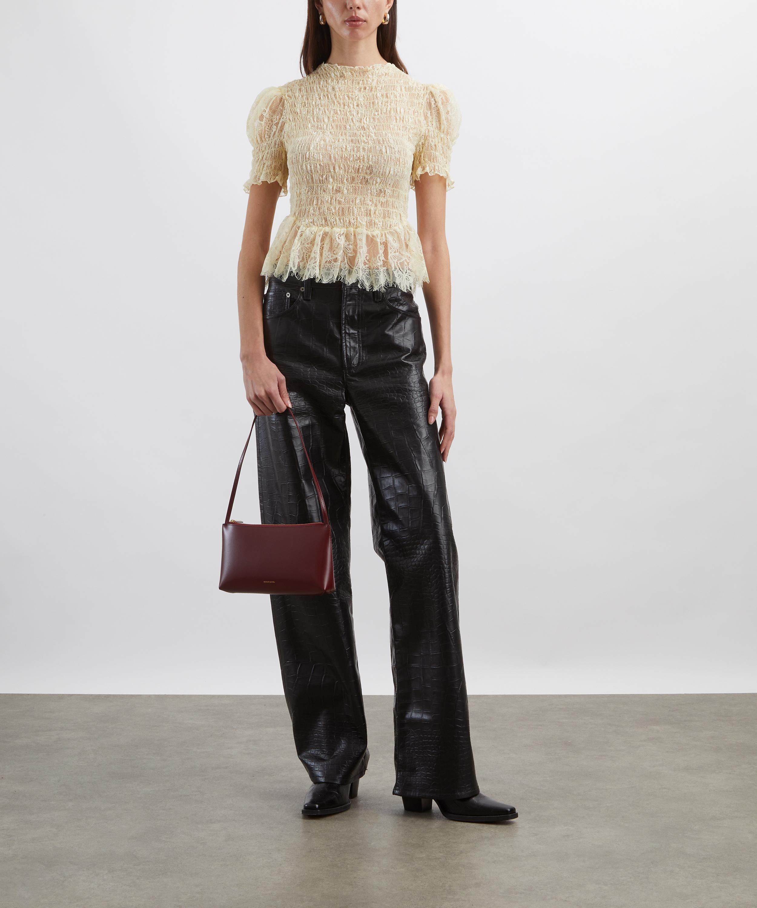 Reformation - Aggy Butter Yellow Lace Top image number 1