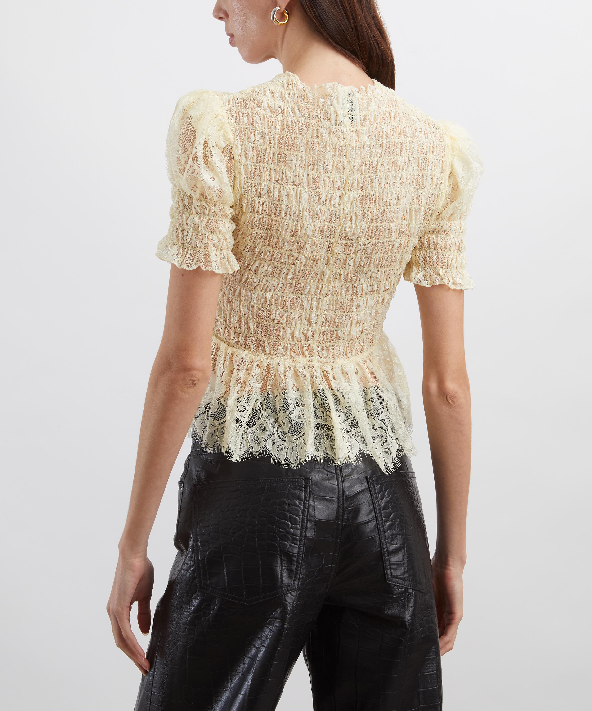 Reformation - Aggy Butter Yellow Lace Top image number 3