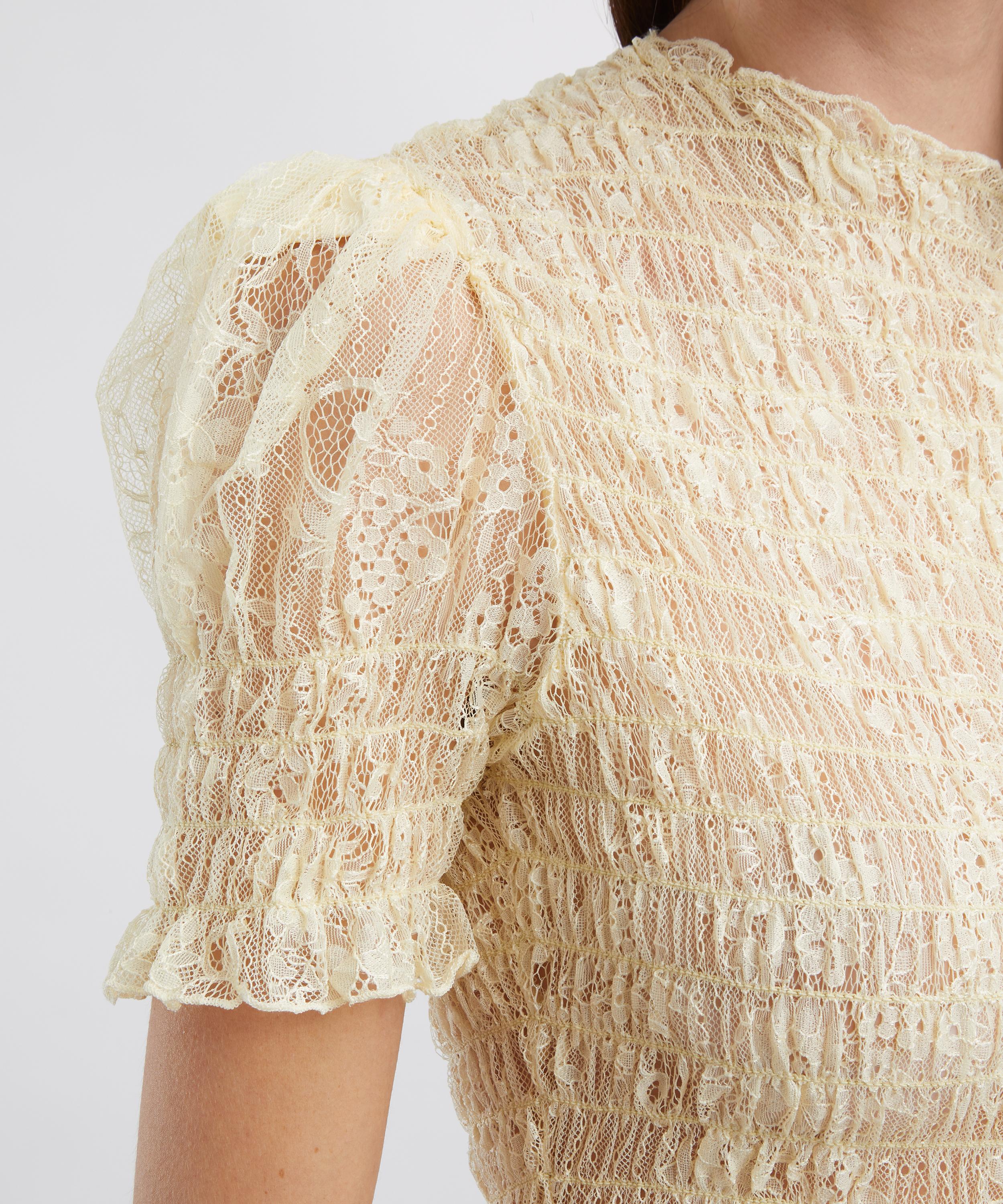 Reformation - Aggy Butter Yellow Lace Top image number 4