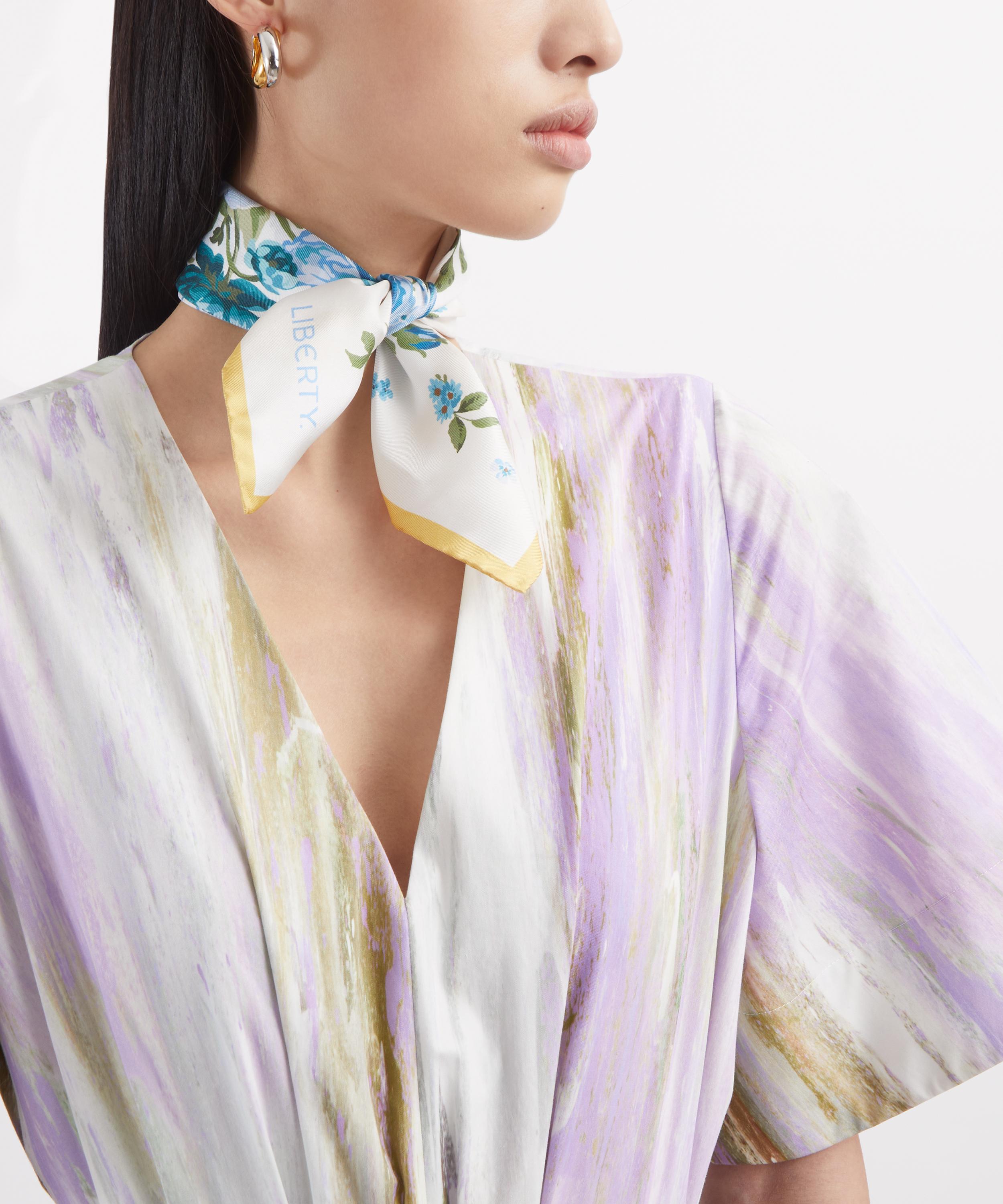 Liberty - Bridgerton Bow Bouquet Silk Scarf 45 image number 1