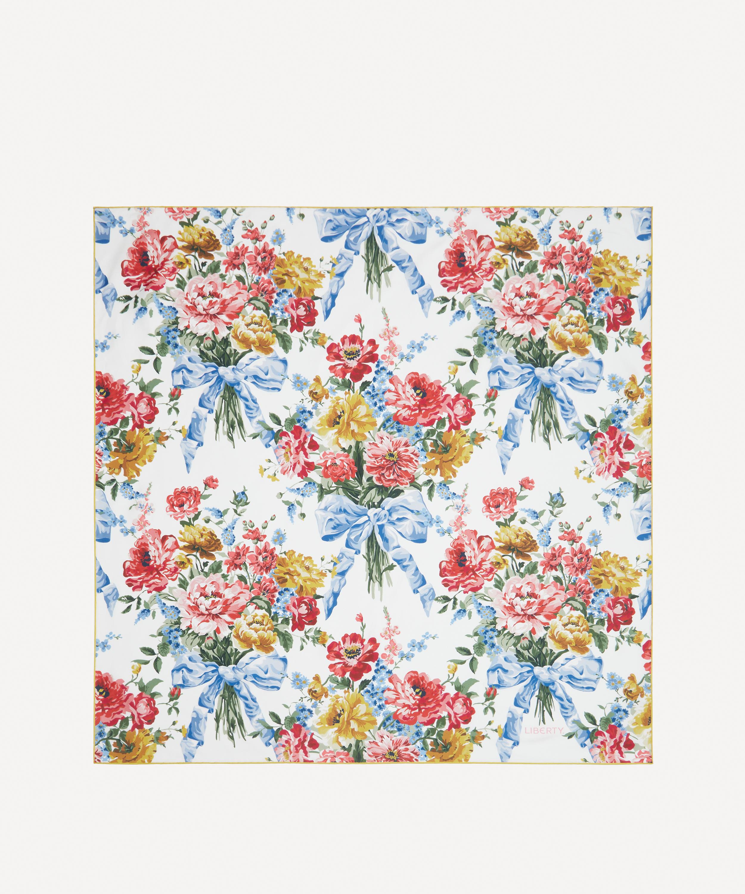Liberty - Bridgerton Bow Bouquet Silk Scarf 90