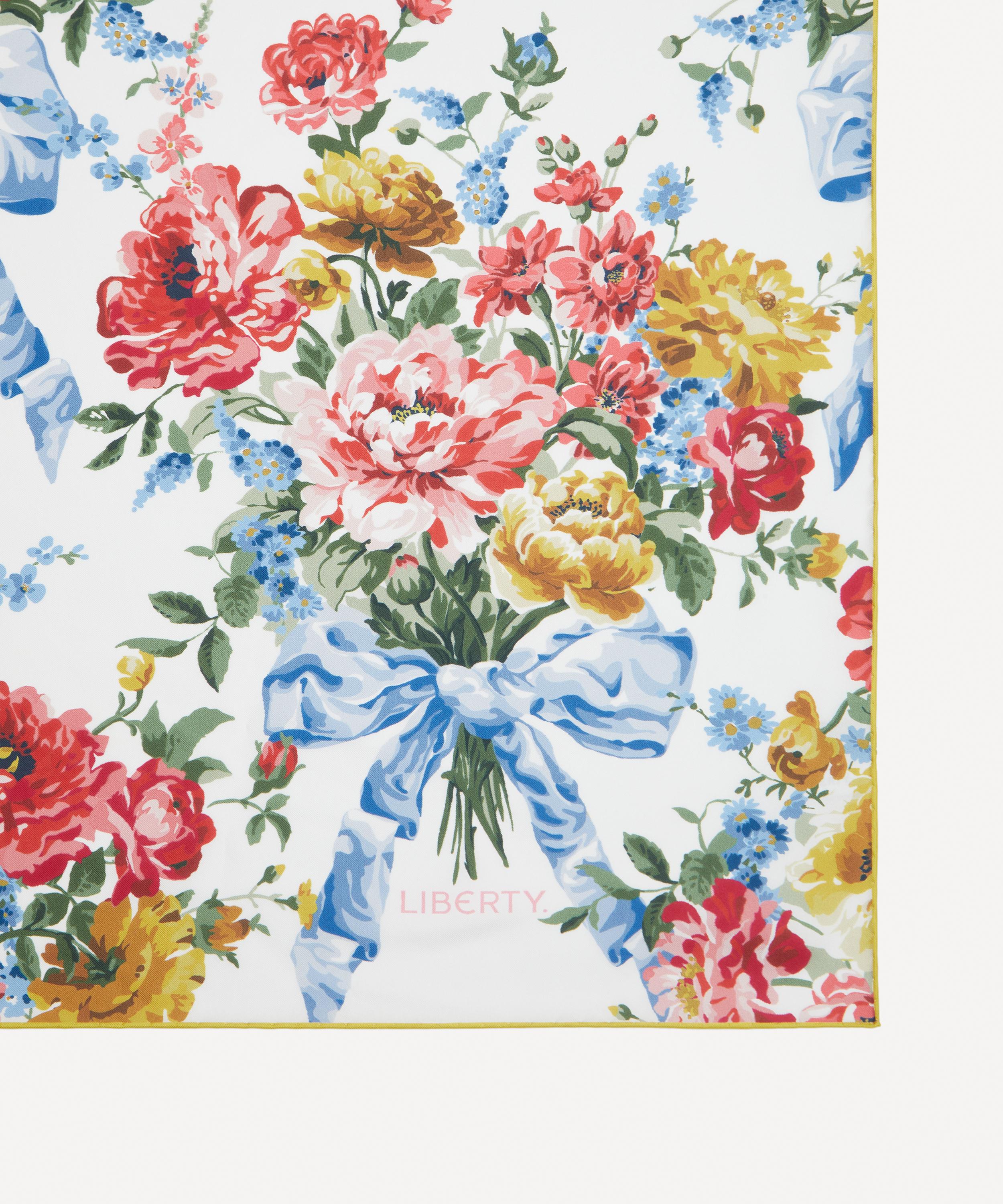 Liberty - Bridgerton Bow Bouquet Silk Scarf 90 image number 2