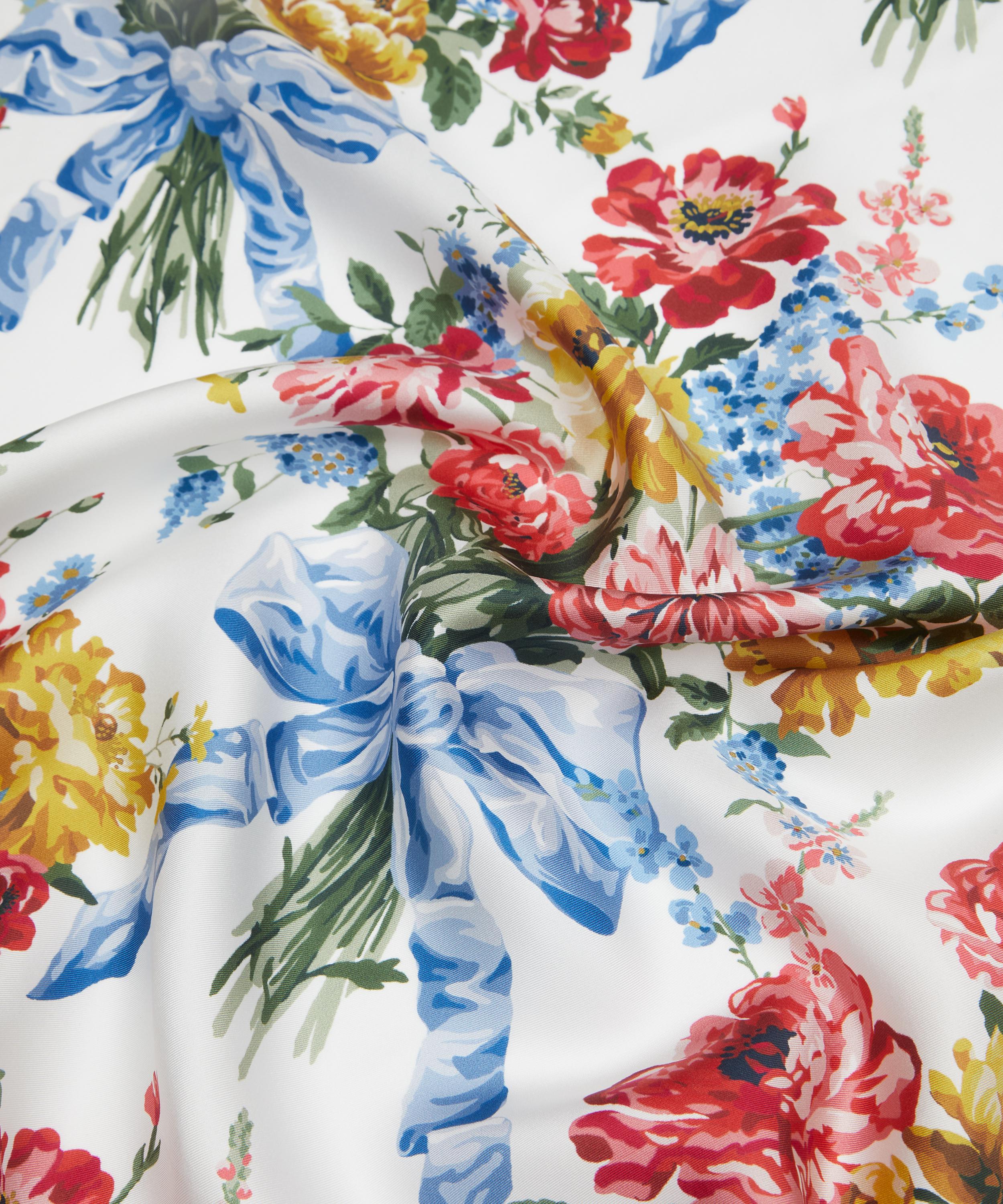 Liberty - Bridgerton Bow Bouquet Silk Scarf 90 image number 3