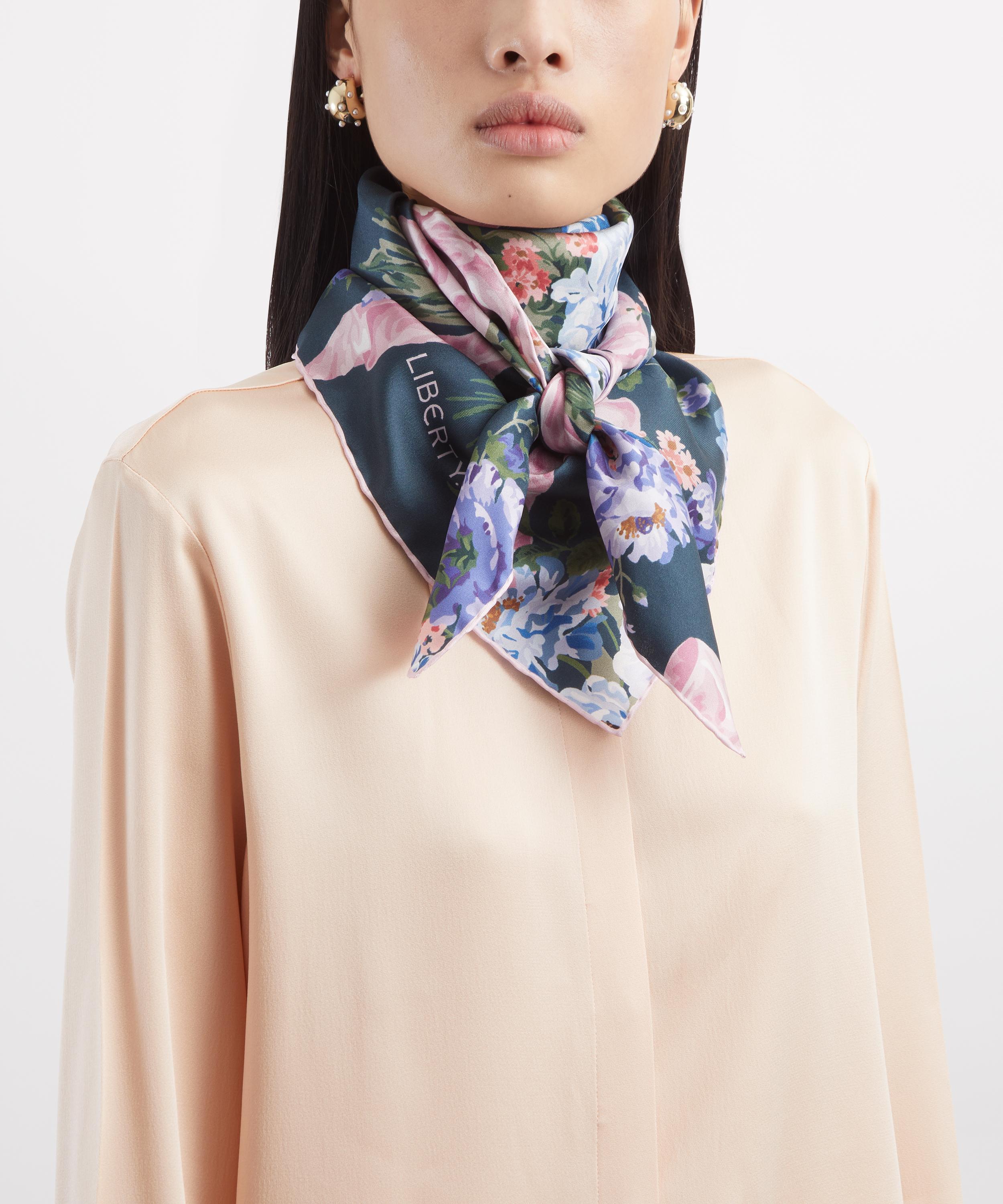 Liberty - Bridgerton Bow Bouquet Silk Scarf 90 image number 1