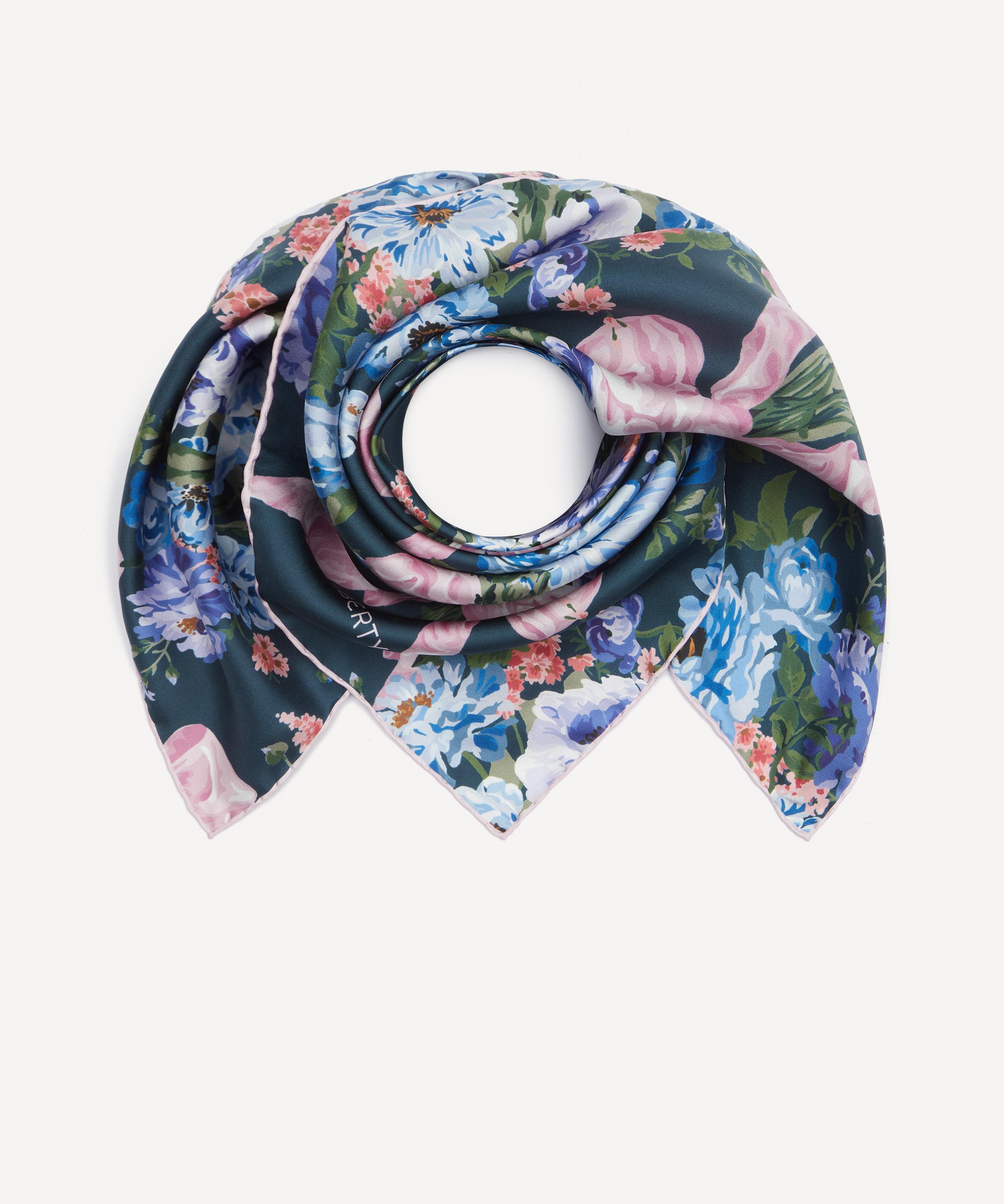 Liberty - Bridgerton Bow Bouquet Silk Scarf 90 image number 1