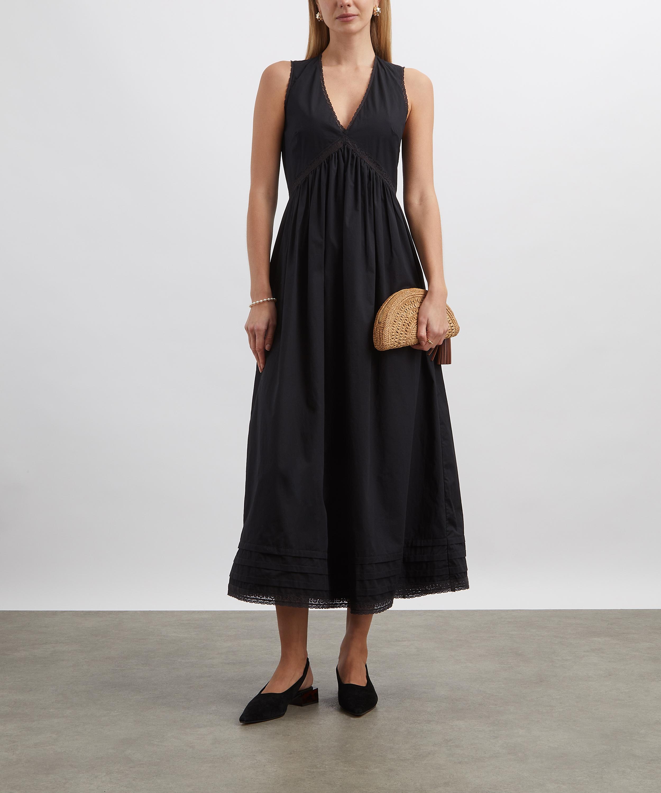 FAITHFULL - Black Fiora Midi Dress image number 1