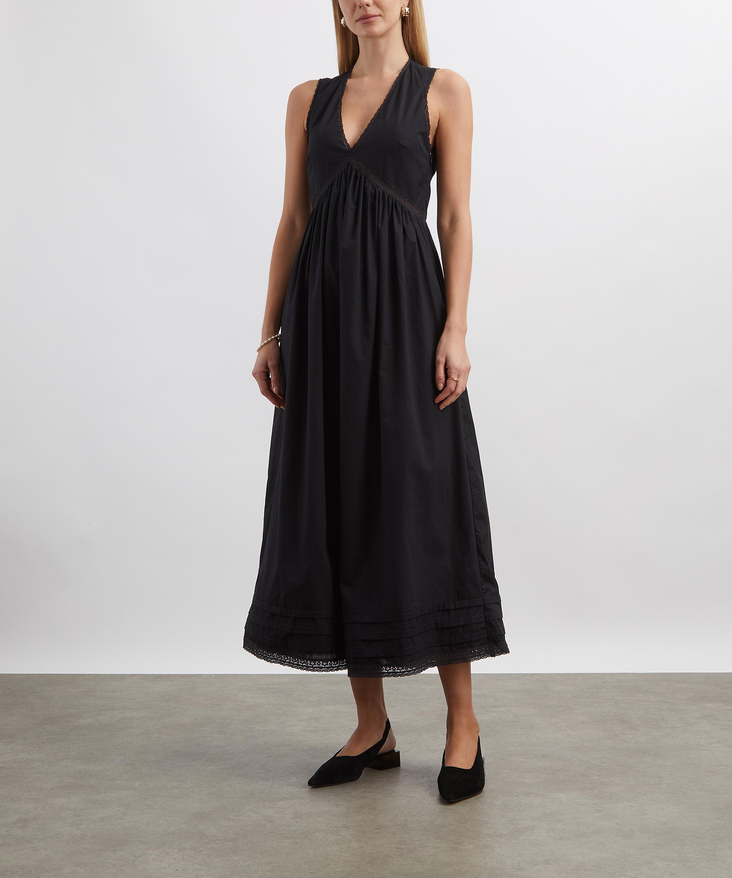 FAITHFULL - Black Fiora Midi Dress image number 2