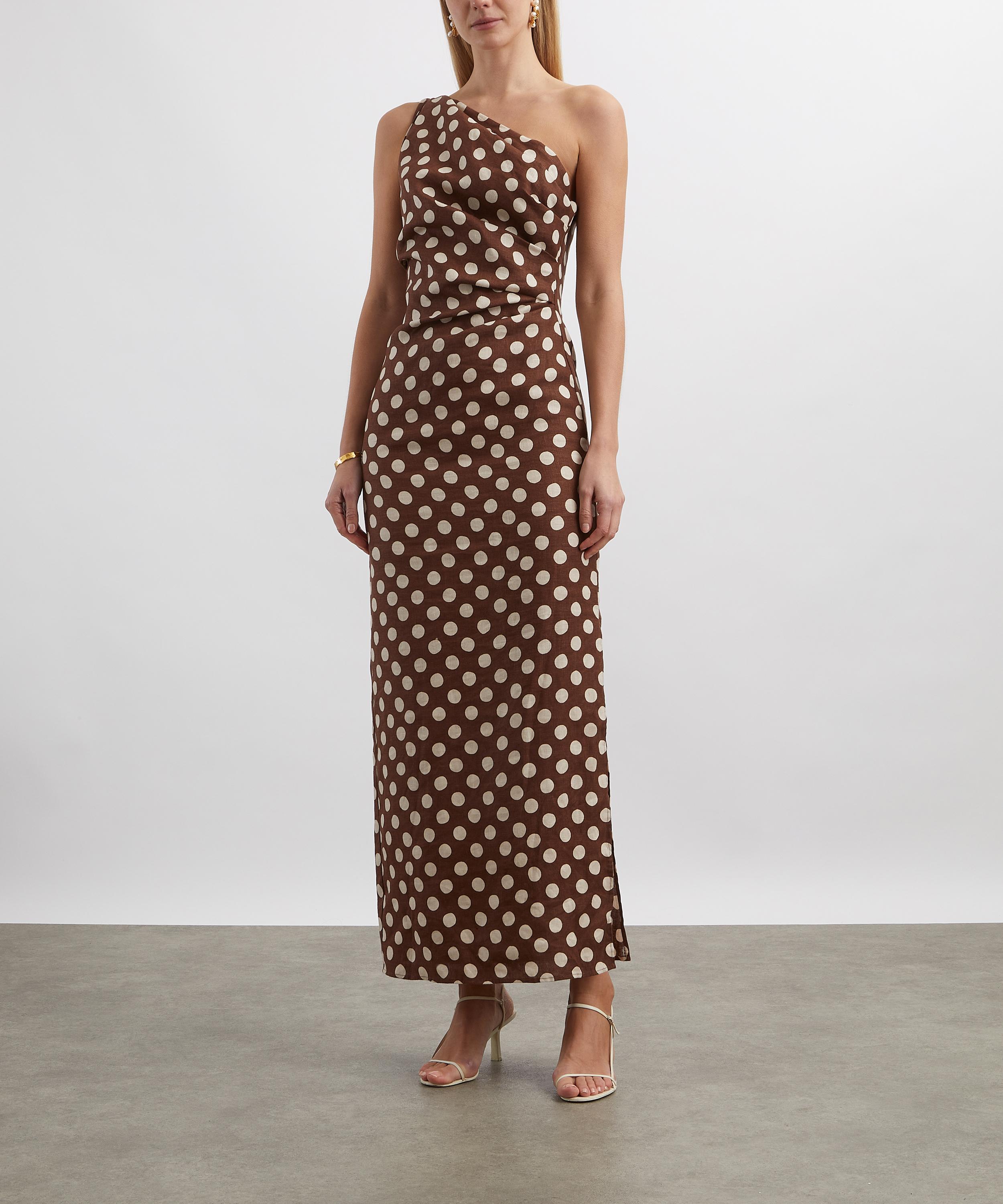 Faithfull The Brand - Simona Chocolate Dot Maxi Dress image number 2