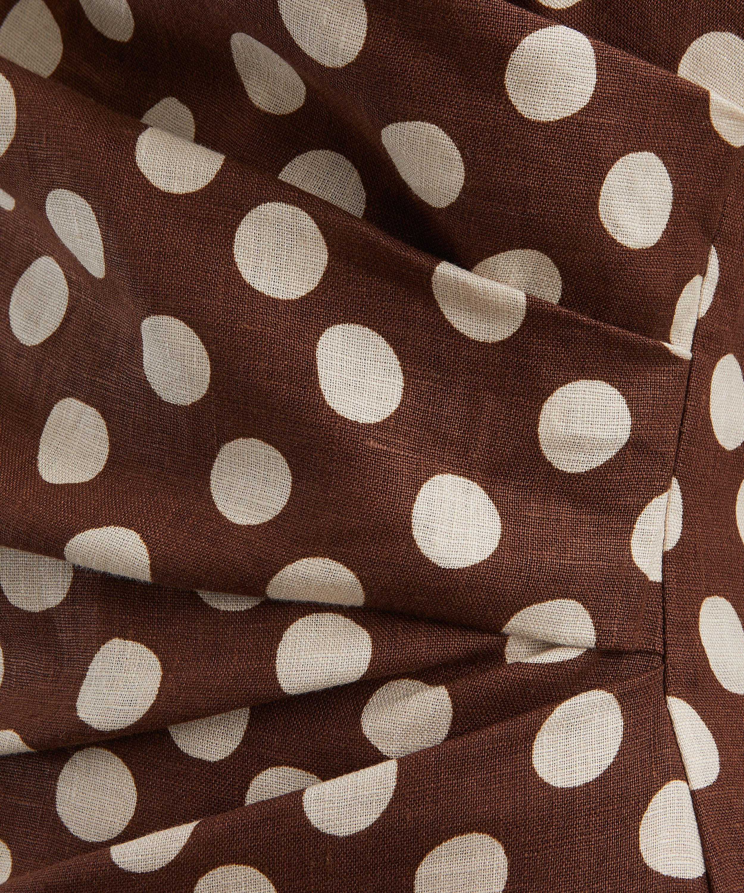 Faithfull The Brand - Simona Chocolate Dot Maxi Dress image number 4