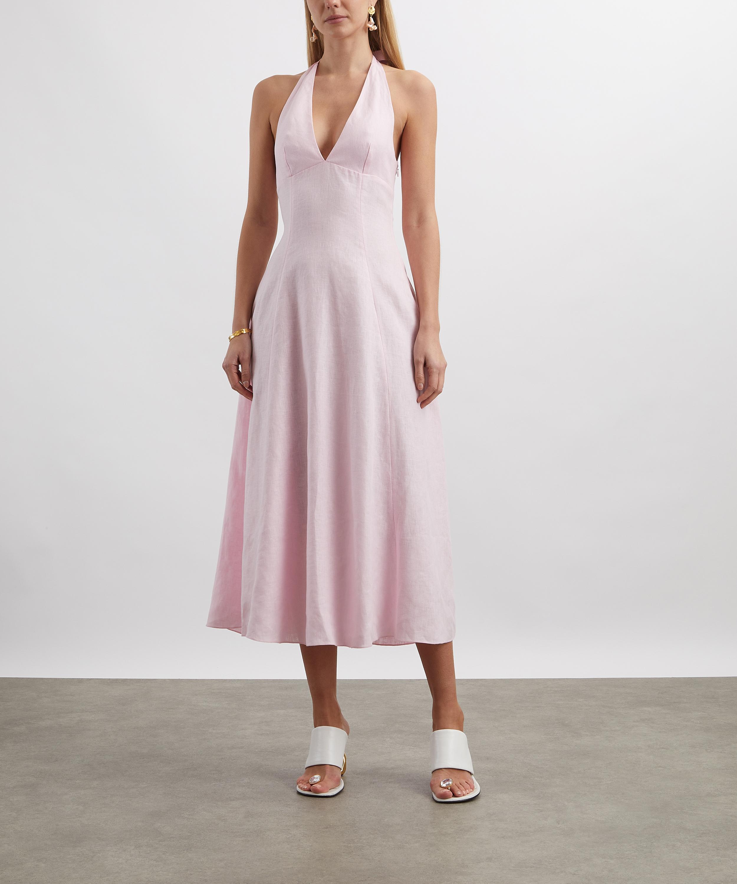 Faithfull The Brand - Marais Pink Midi Dress image number 2