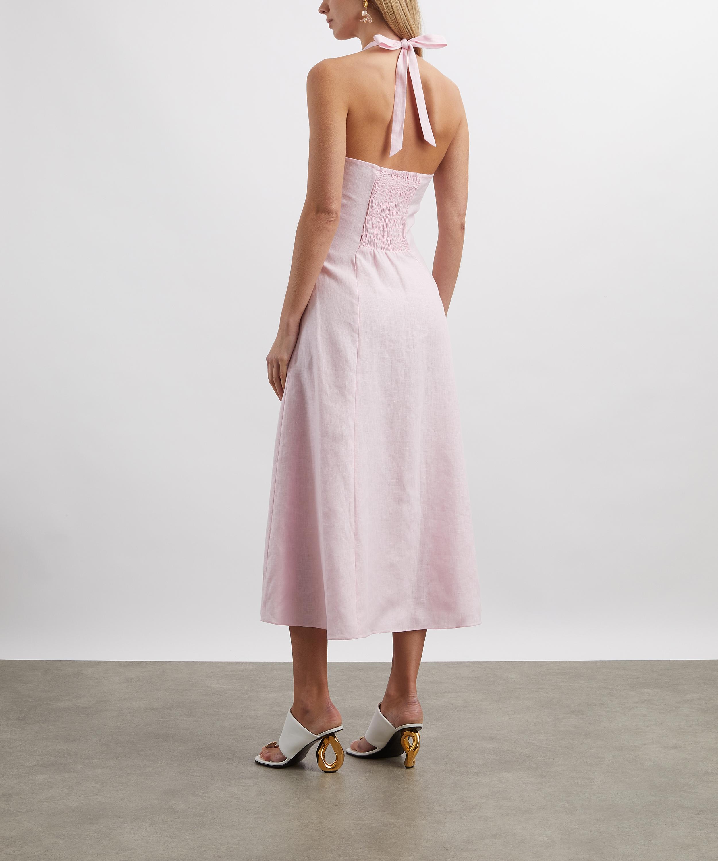 Faithfull The Brand - Marais Pink Midi Dress image number 3