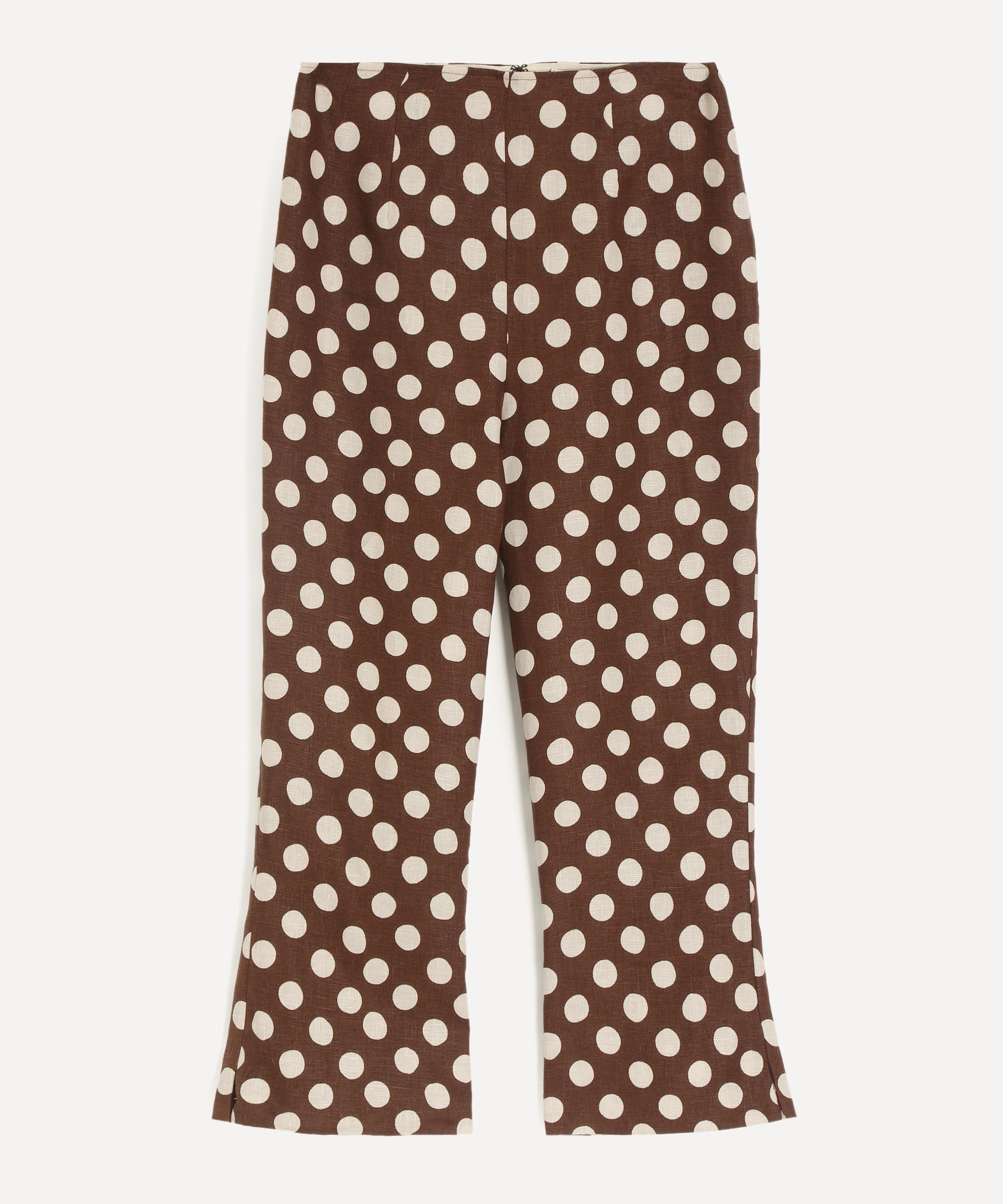 Faithfull The Brand - Valeria Capri Chocolate Dot Trousers