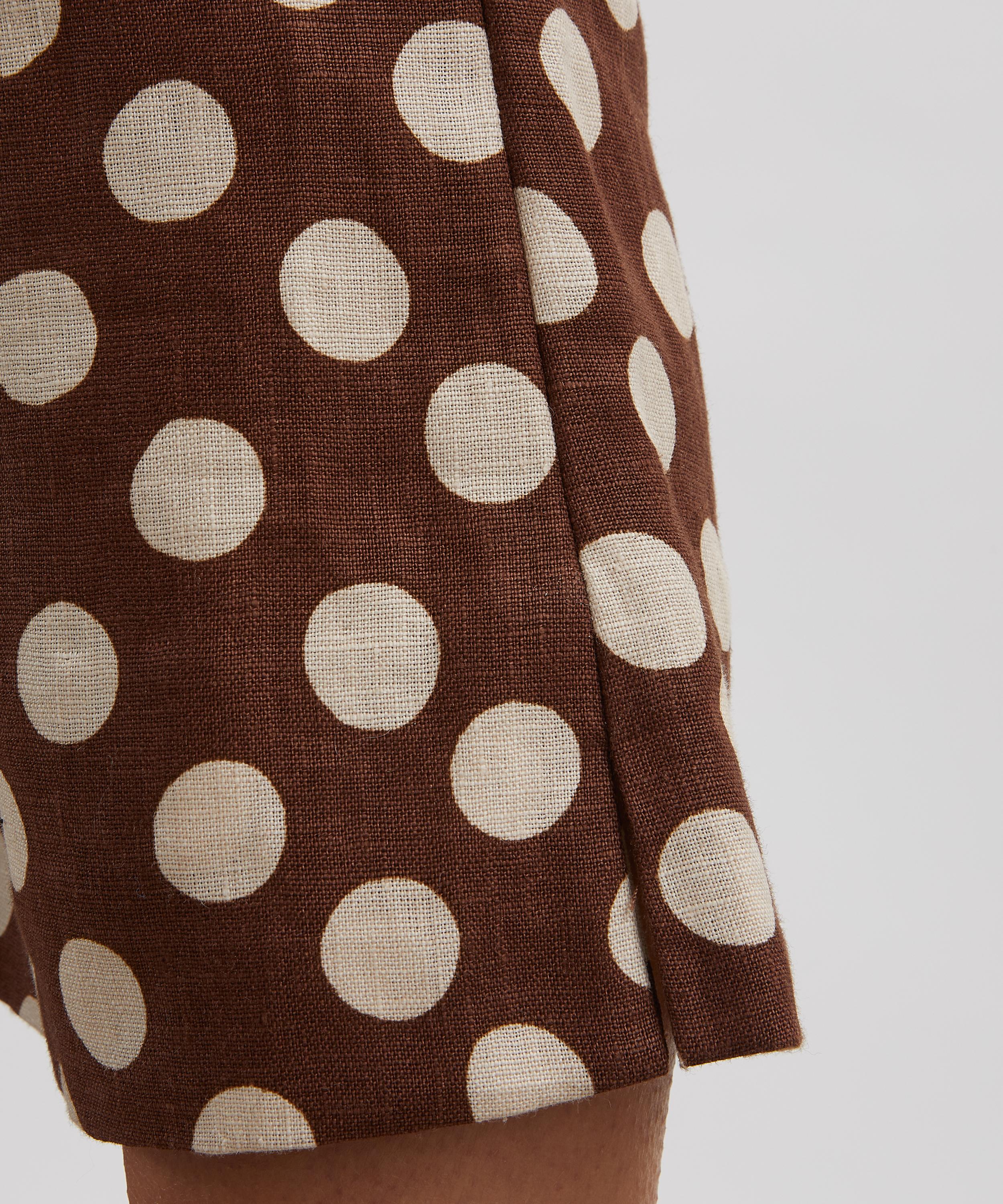 Faithfull The Brand - Valeria Capri Chocolate Dot Trousers image number 4