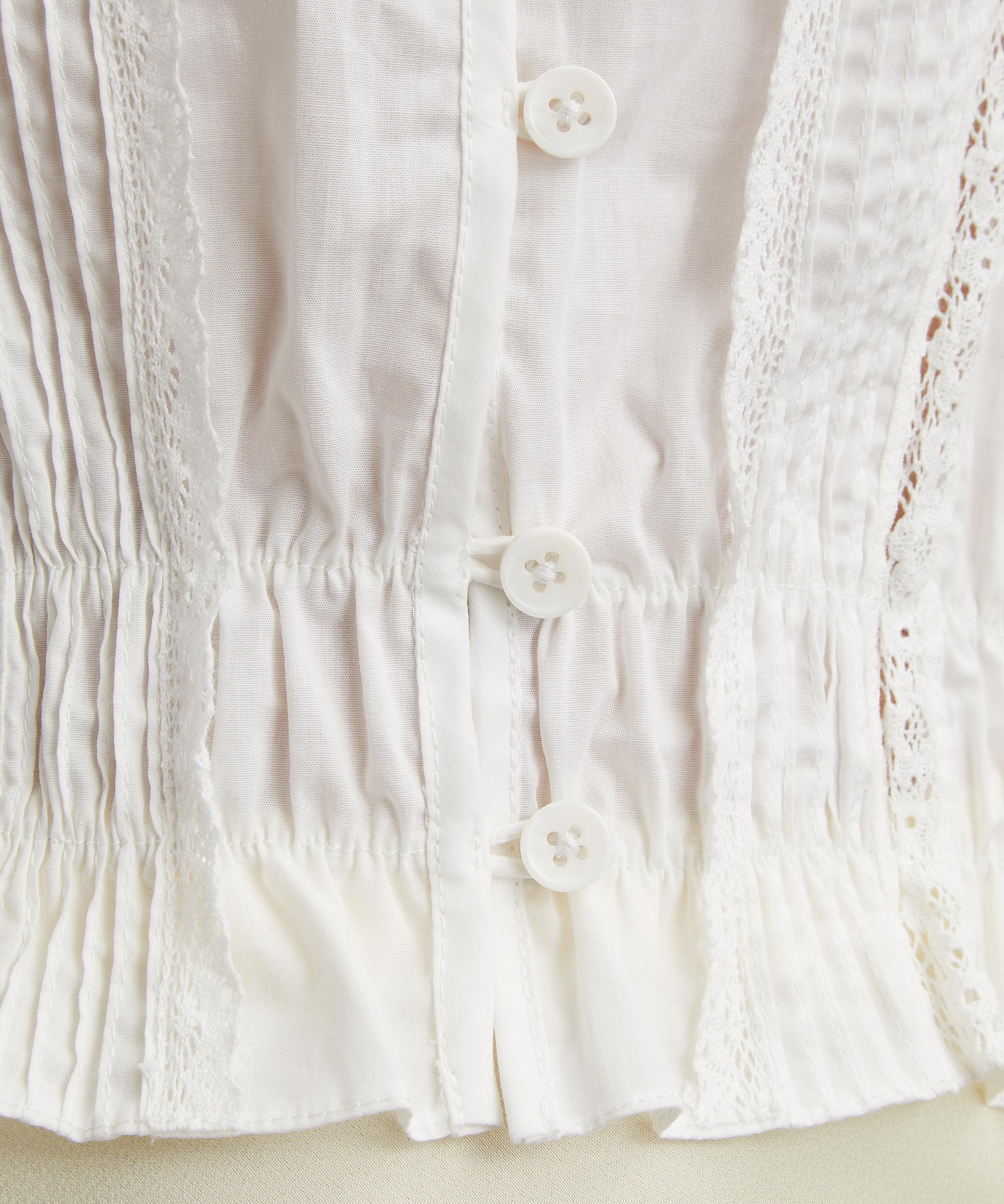 Faithfull The Brand - Fiora White Cotton Blouse image number 4