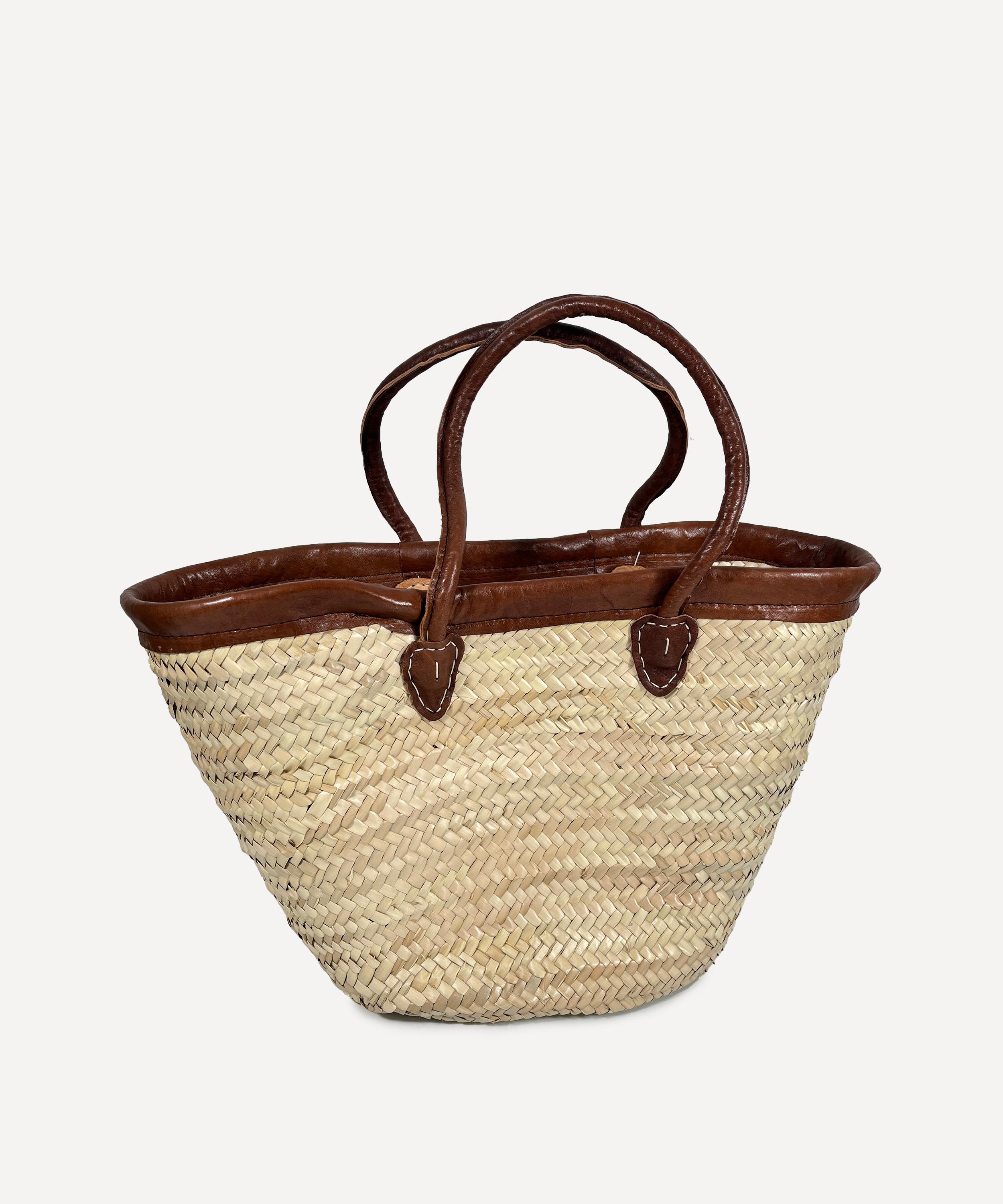 Jarapa - Moroccan Leather-Trim Basket