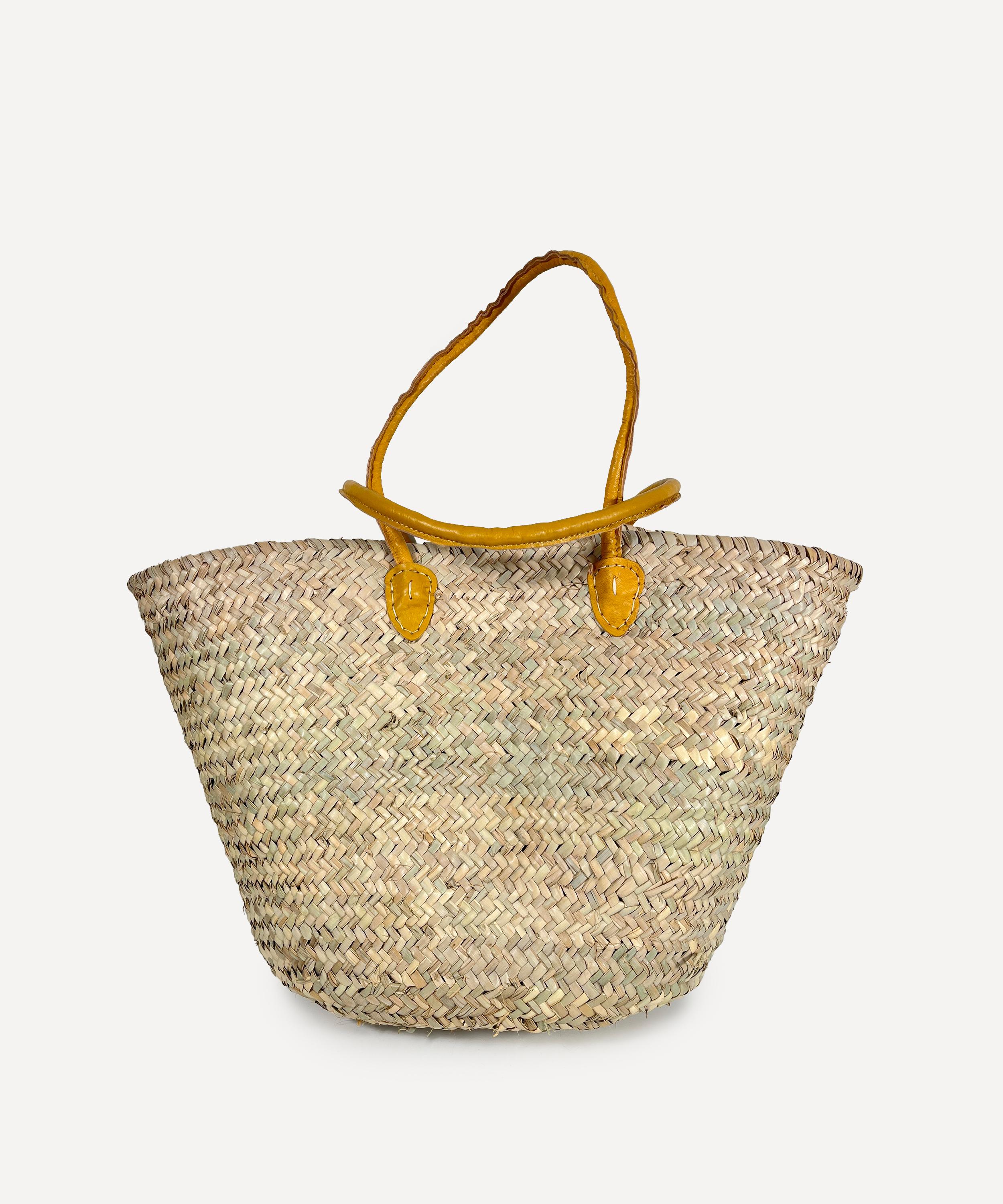 Jarapa - Moroccan Leather-Trim Basket