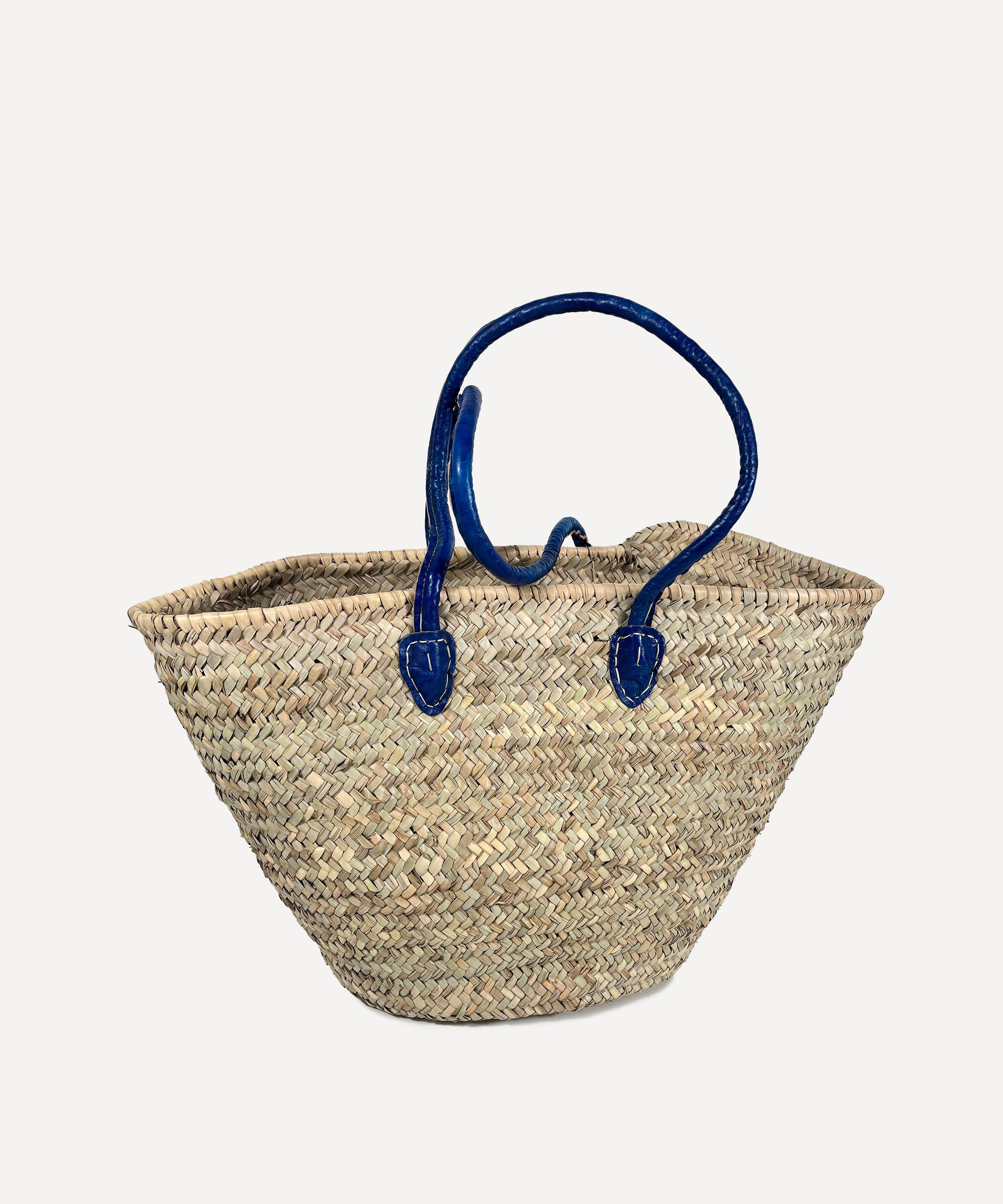 Jarapa - Moroccan Leather-Trim Basket