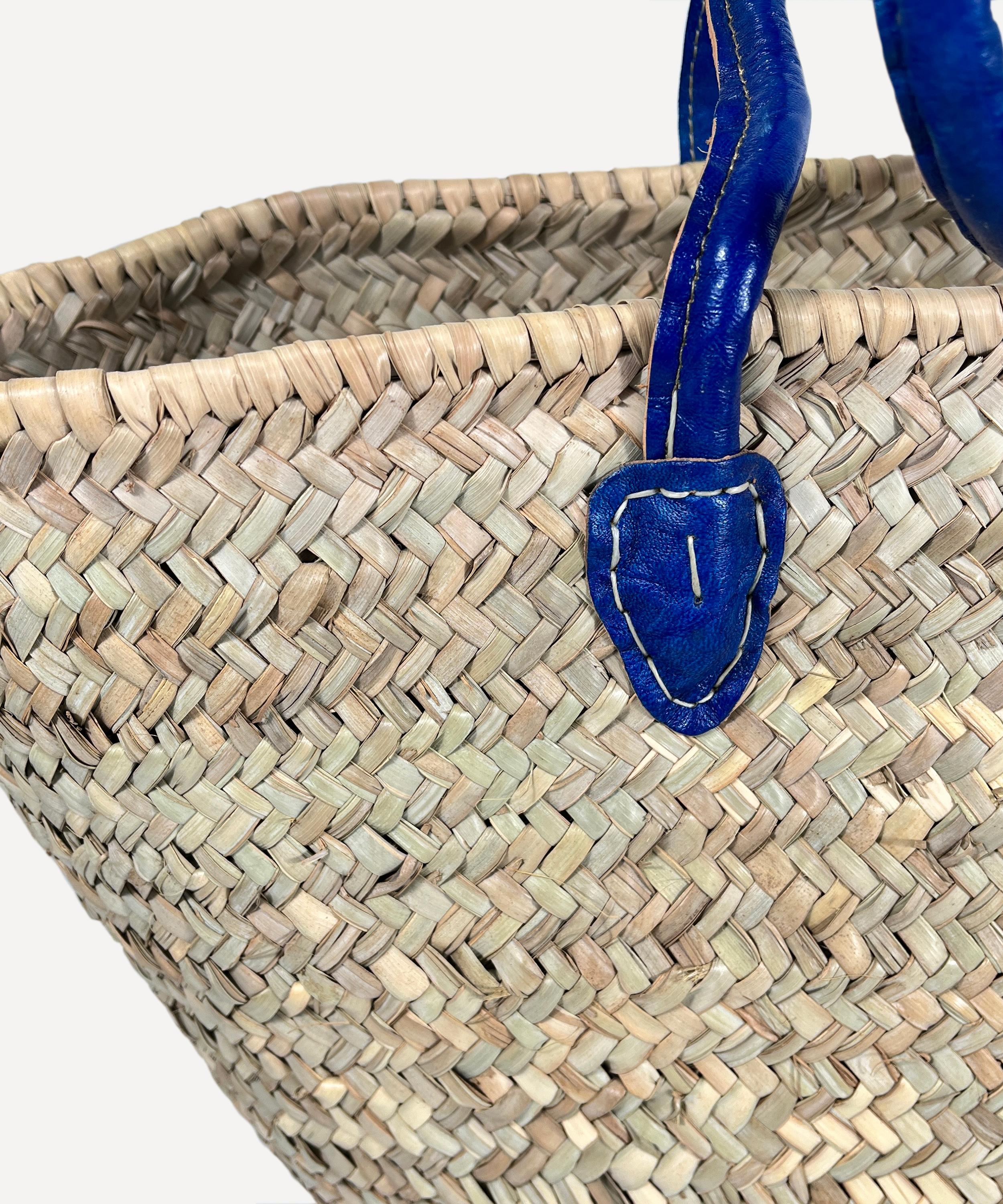 Jarapa - Moroccan Leather-Trim Basket image number 1