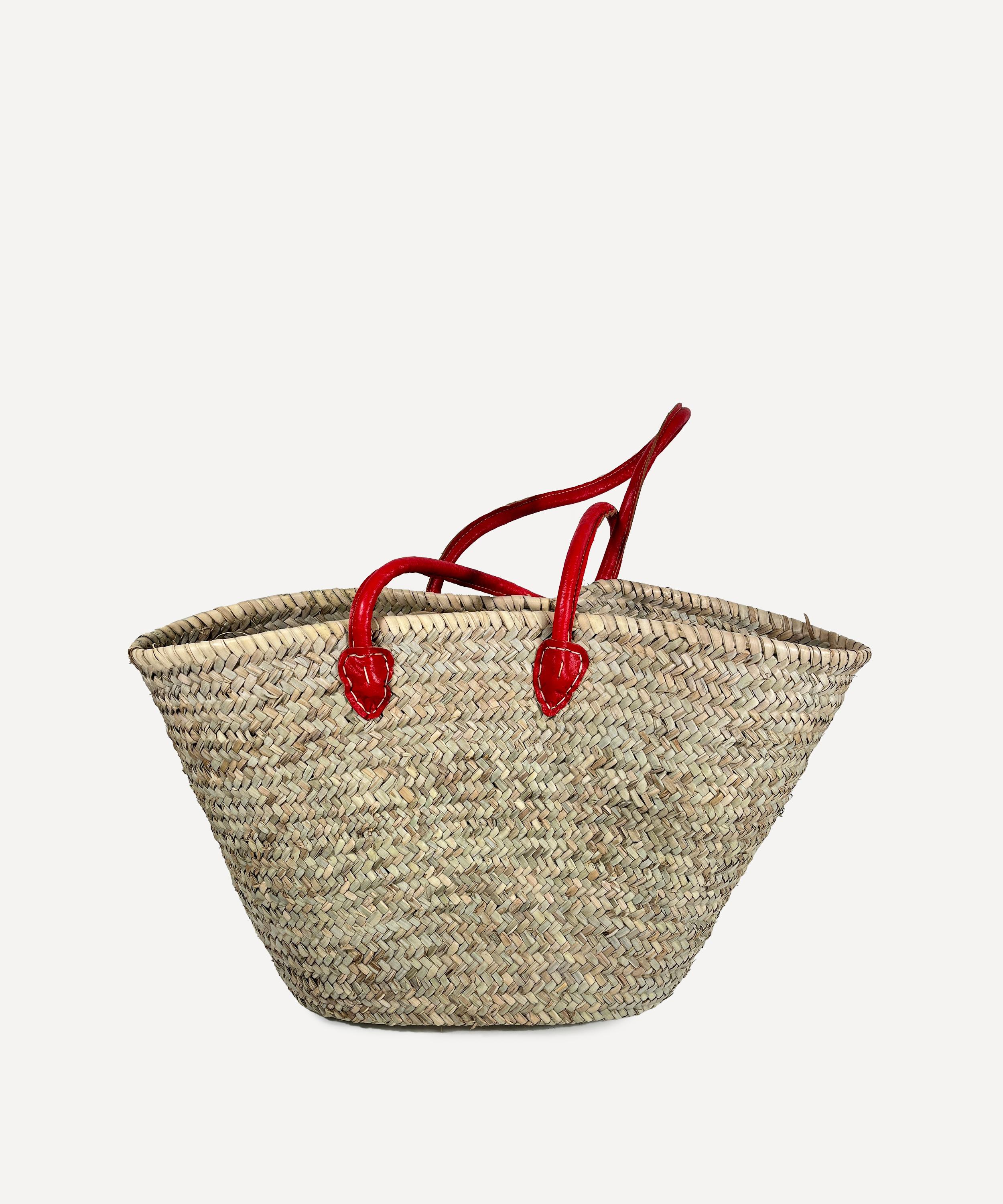 Jarapa - Moroccan Leather-Trim Basket