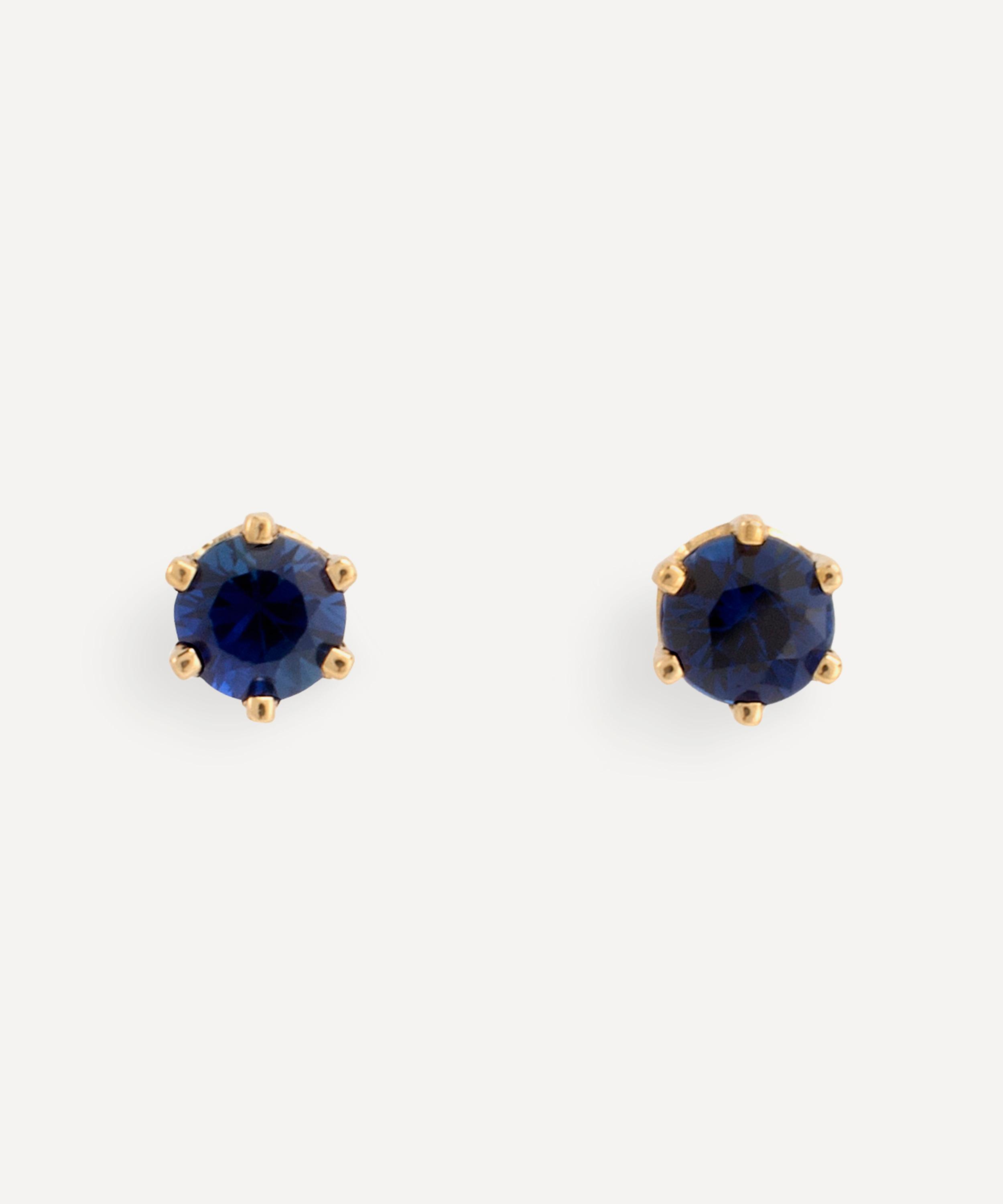 Satomi Kawakita - 14ct Gold Sapphire Stud Earrings