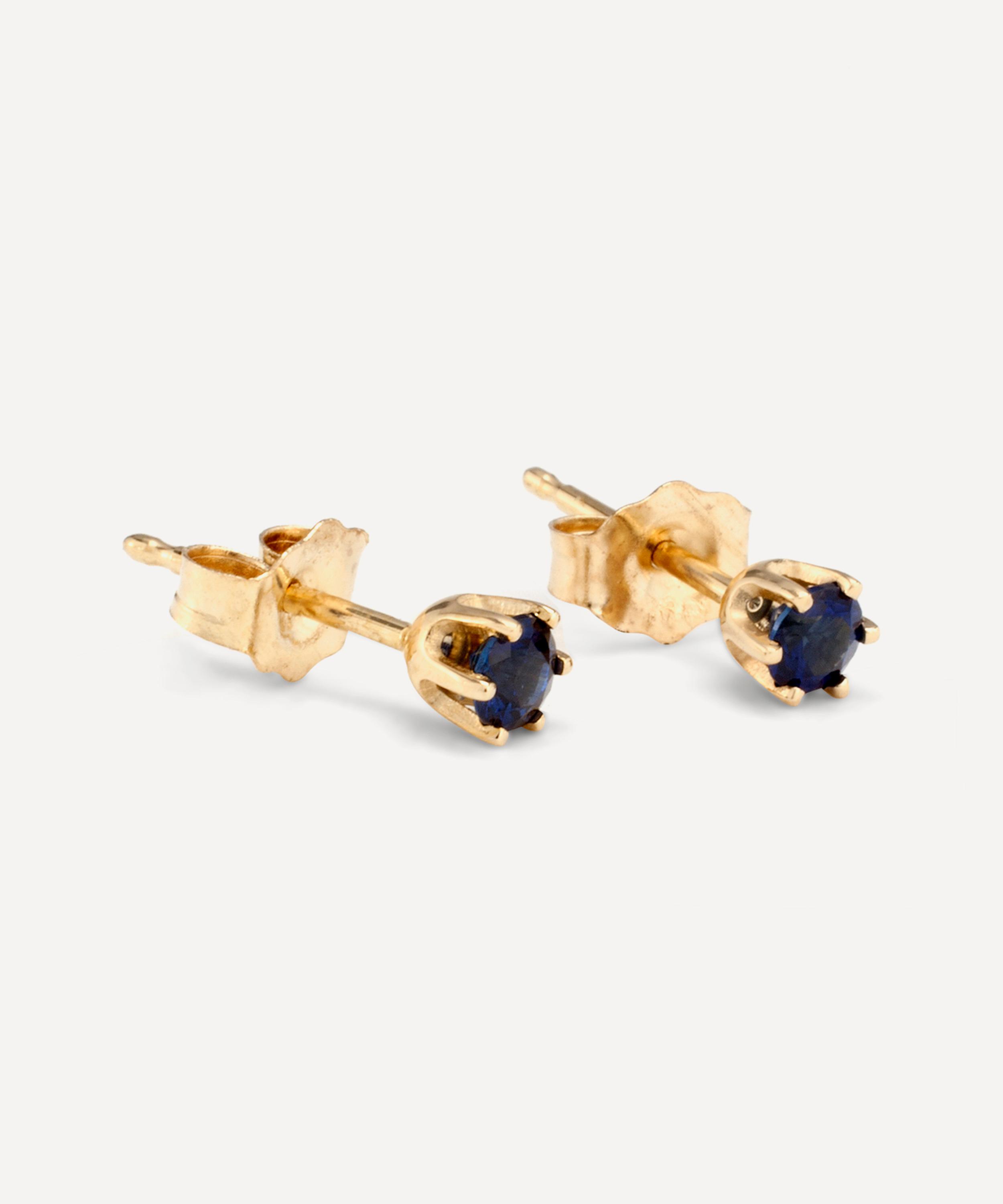Satomi Kawakita - 14ct Gold Sapphire Stud Earrings image number 1