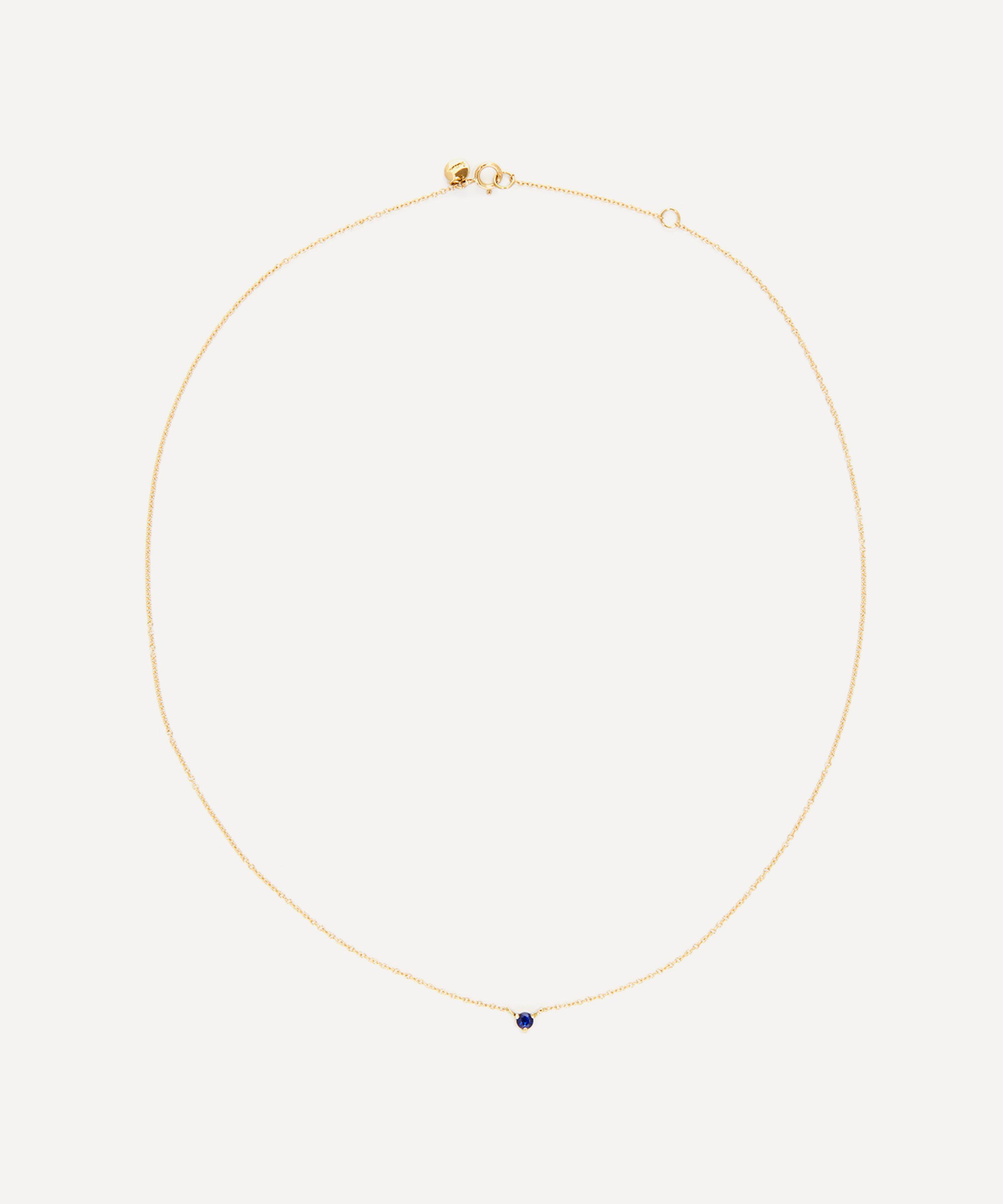 Satomi Kawakita - 18ct Gold Sapphire Birthstone Necklace image number 1
