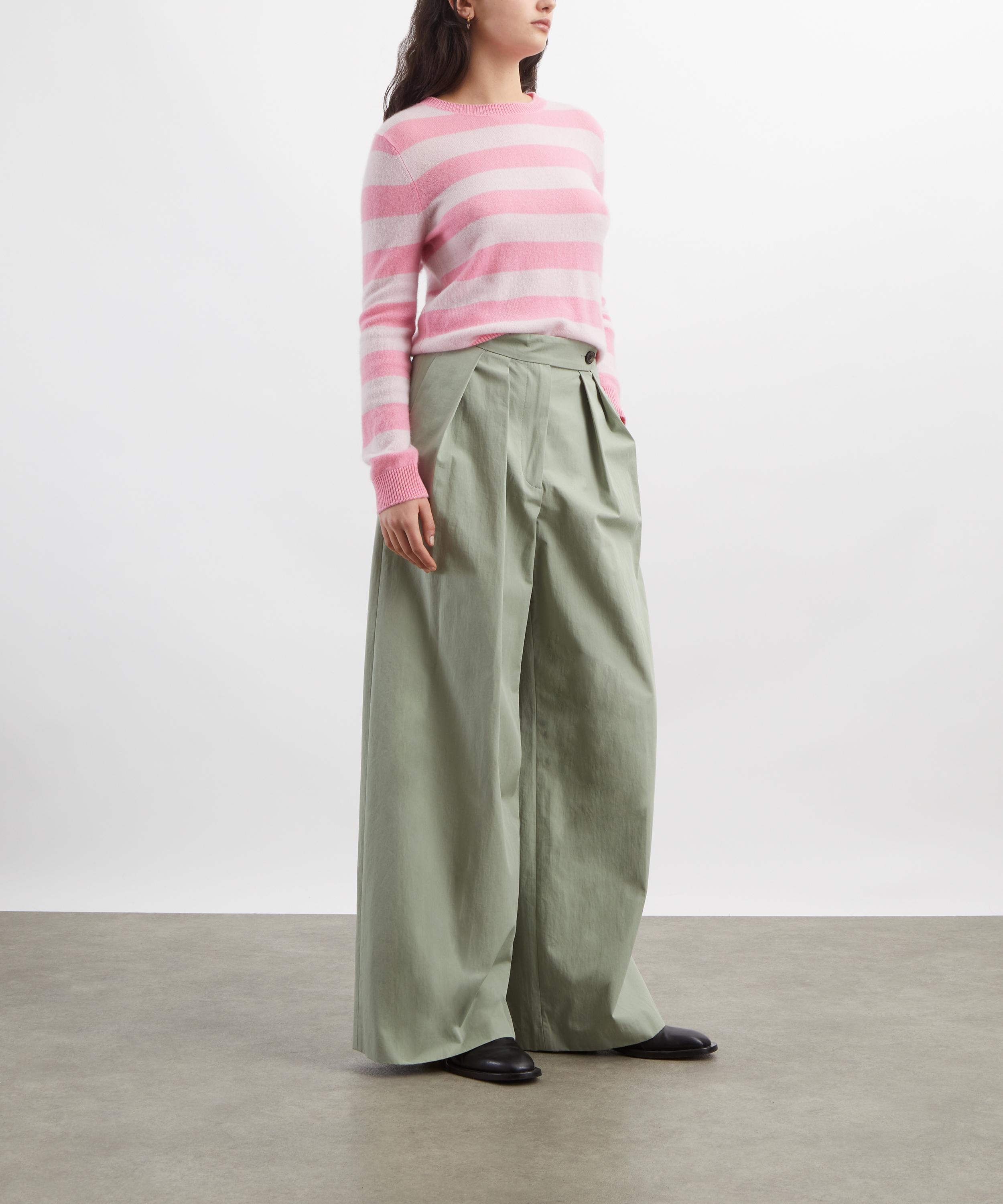 Jumper 1234 - Cashmere Stripe Crew Jumper image number 1