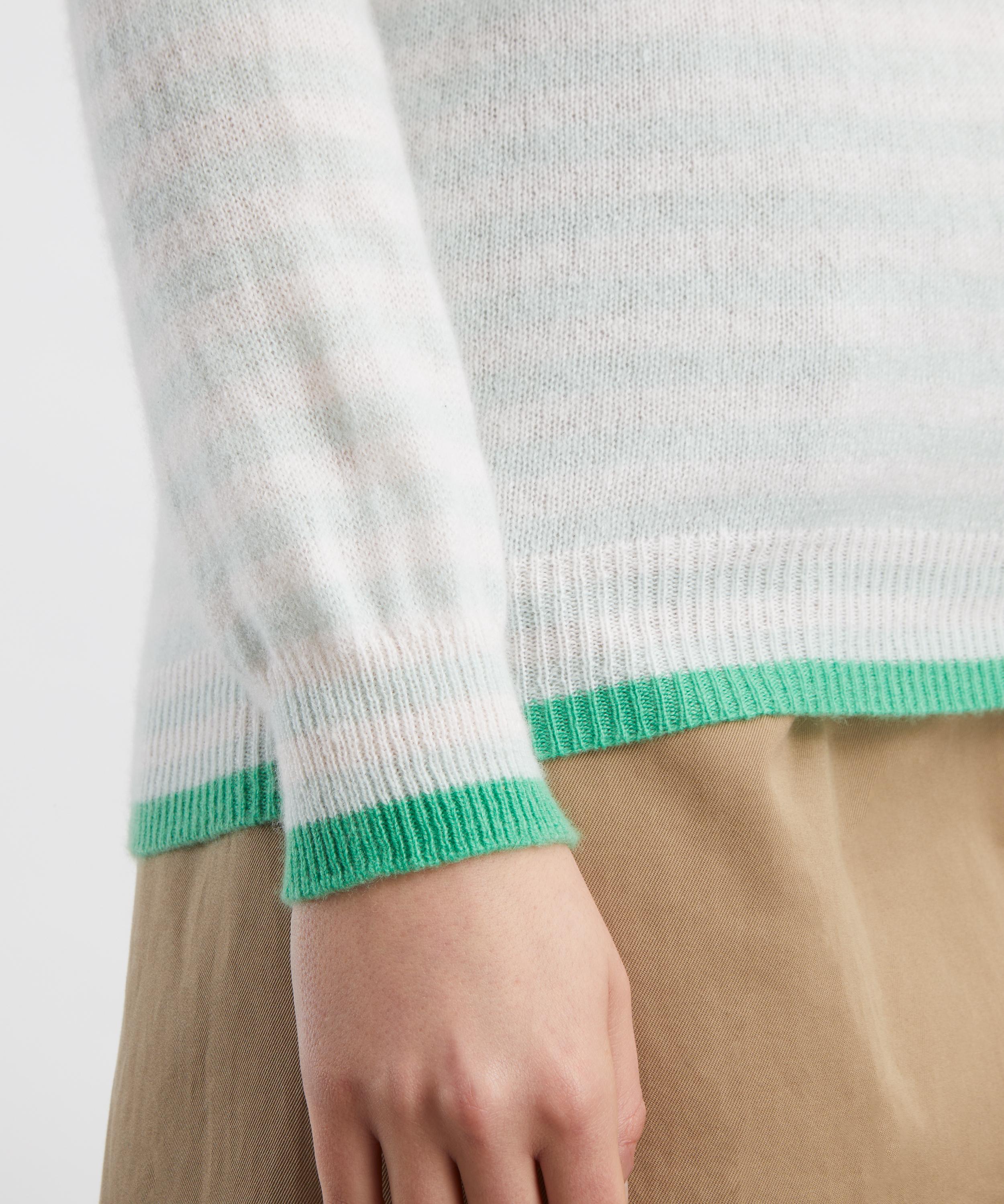 Jumper 1234 - Cashmere Tipple Little Stripe Fresh Green Jumper image number 4