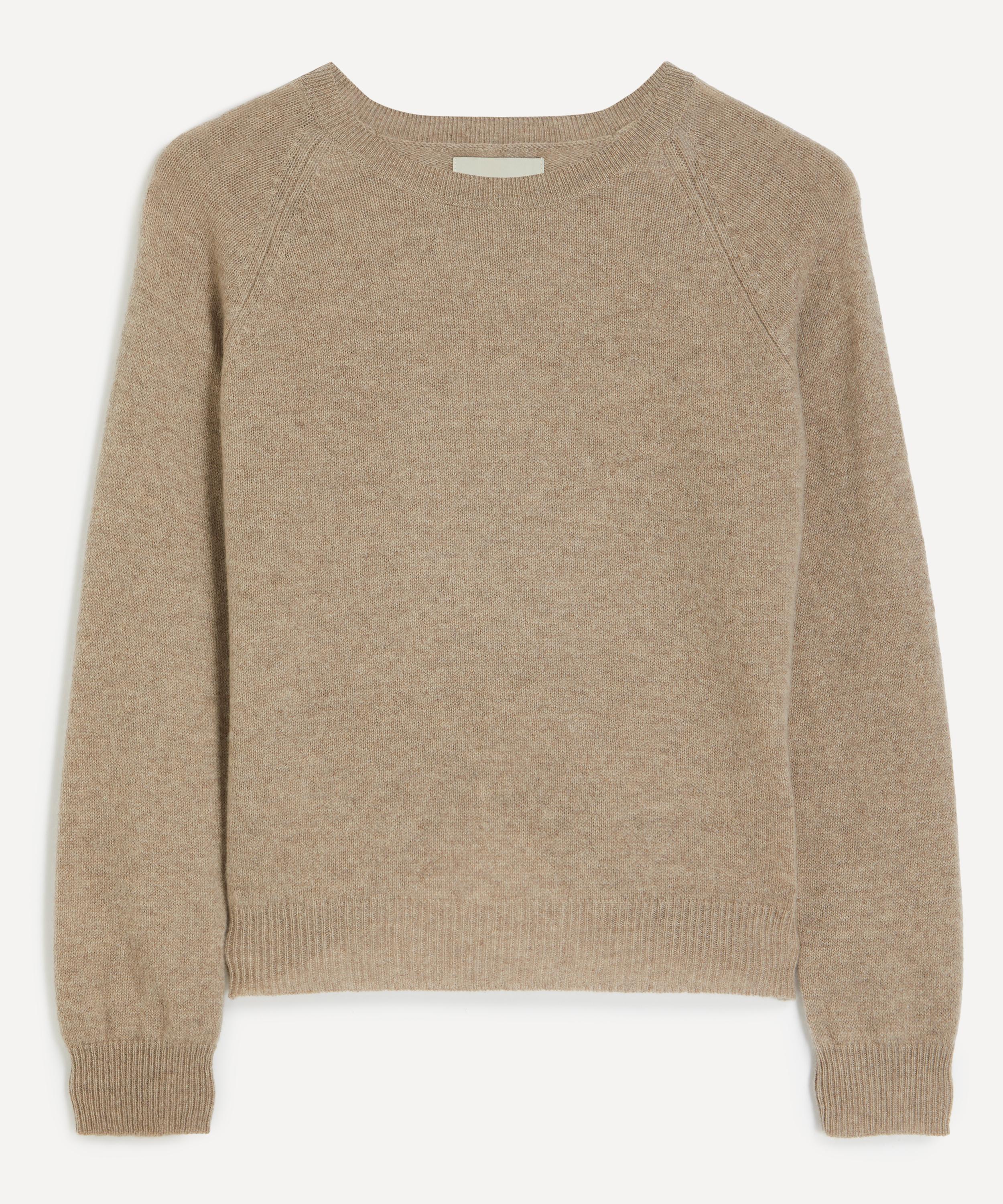 Jumper 1234 - Cashmere Crop Crew Light Brown Jumper