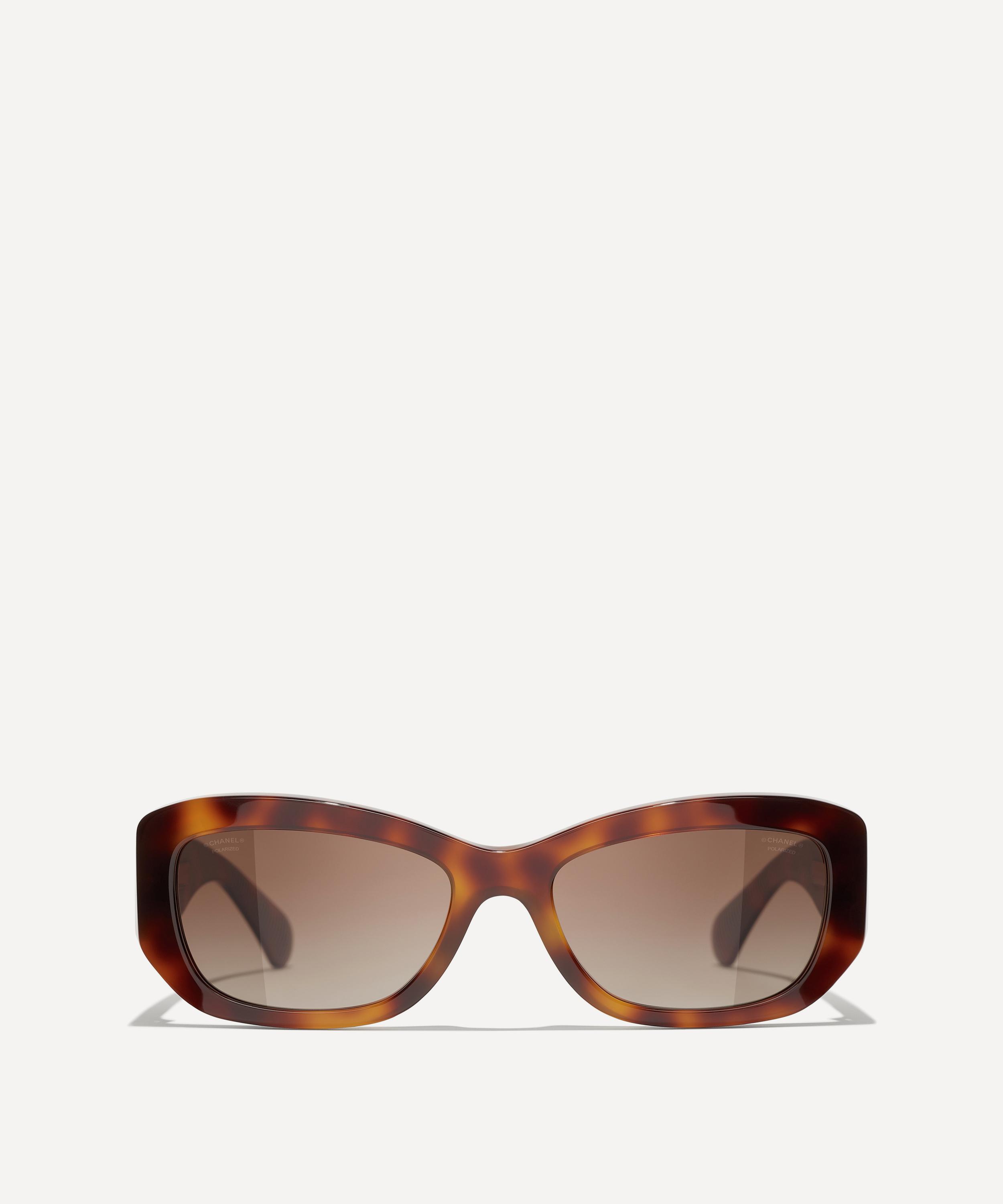 CHANEL - Rectangle Tortoise Acetate Sunglasses image number 1