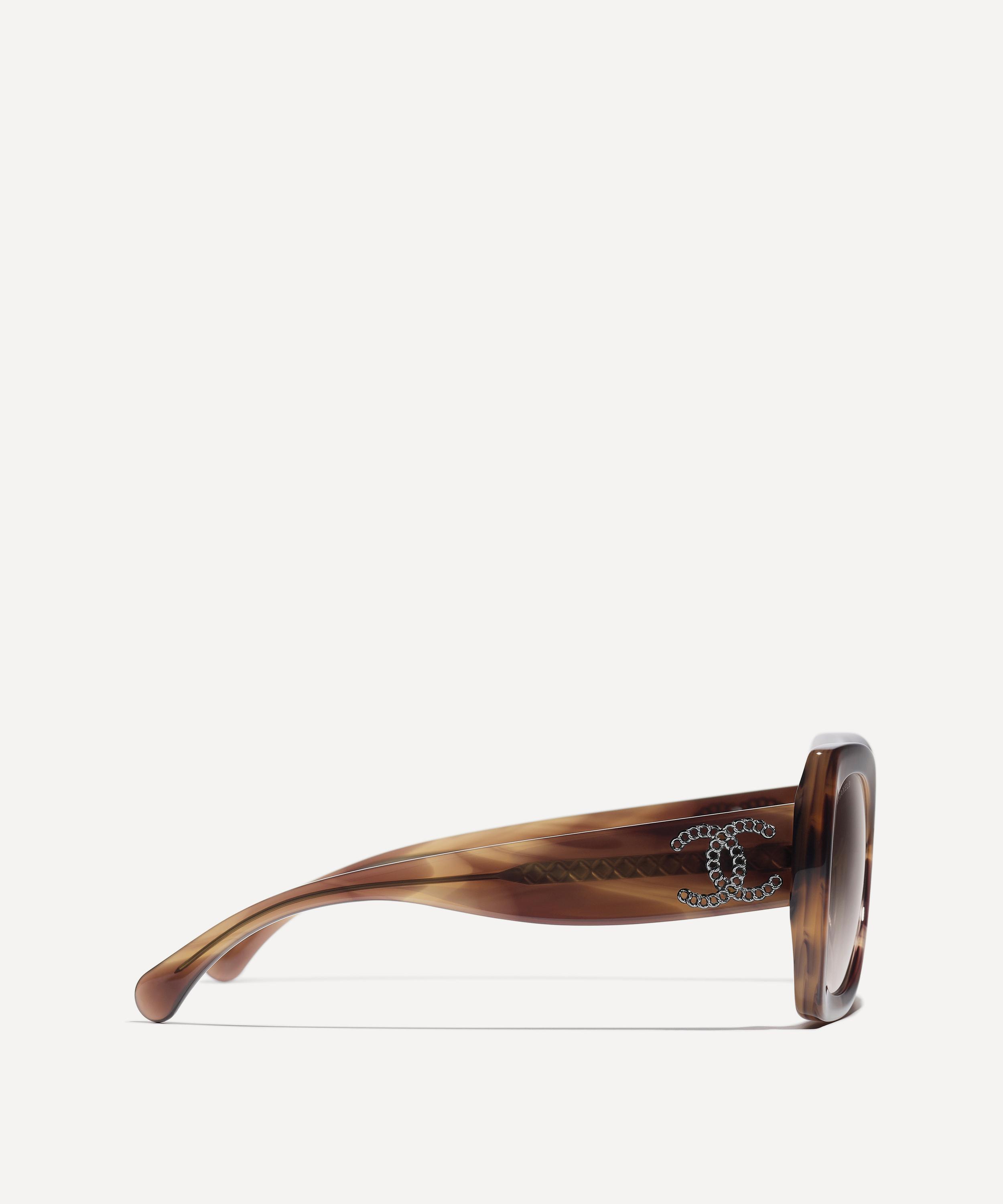 CHANEL - Square Tortoise Acetate Sunglasses image number 2