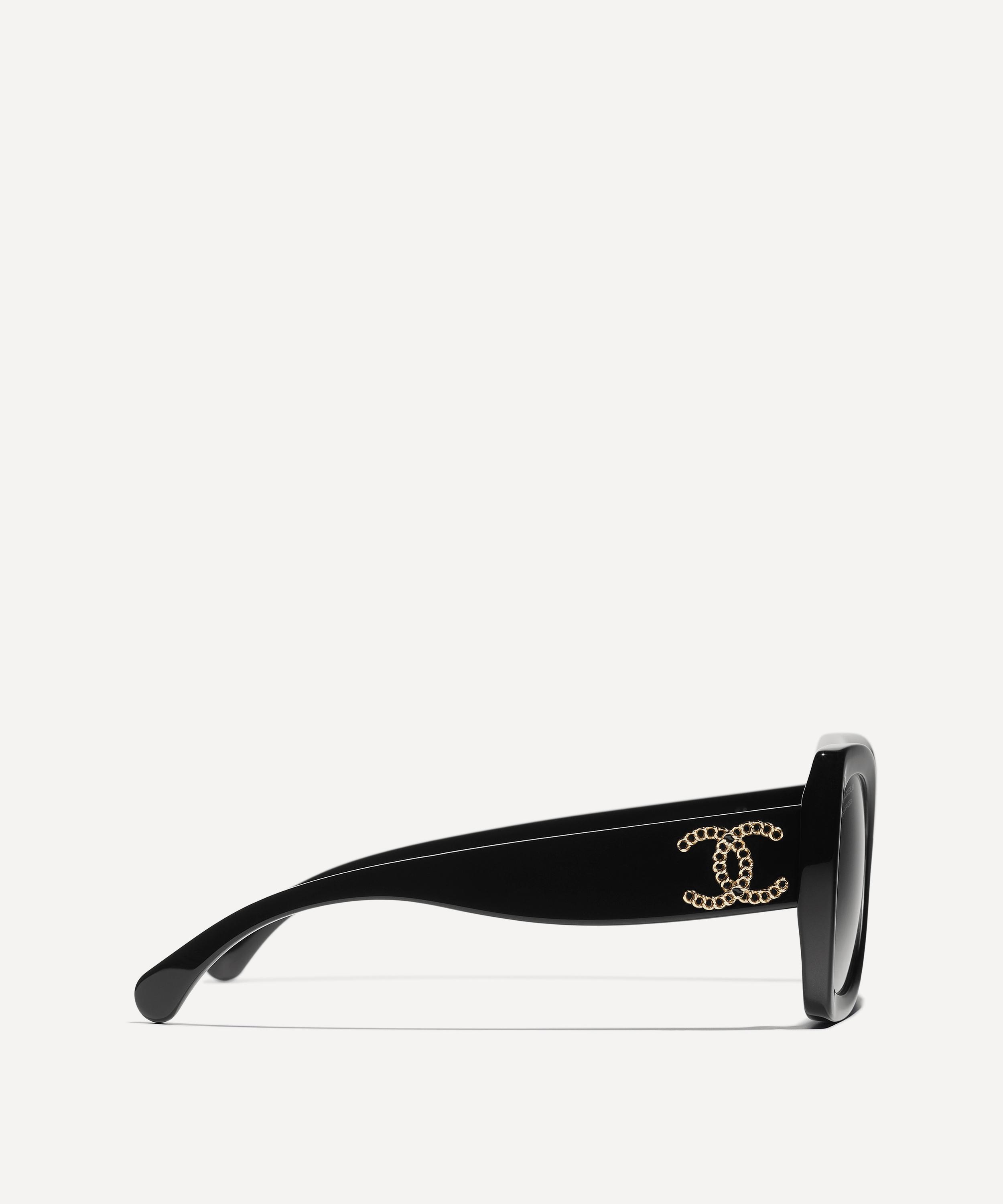 CHANEL - Square Black Acetate Sunglasses image number 2