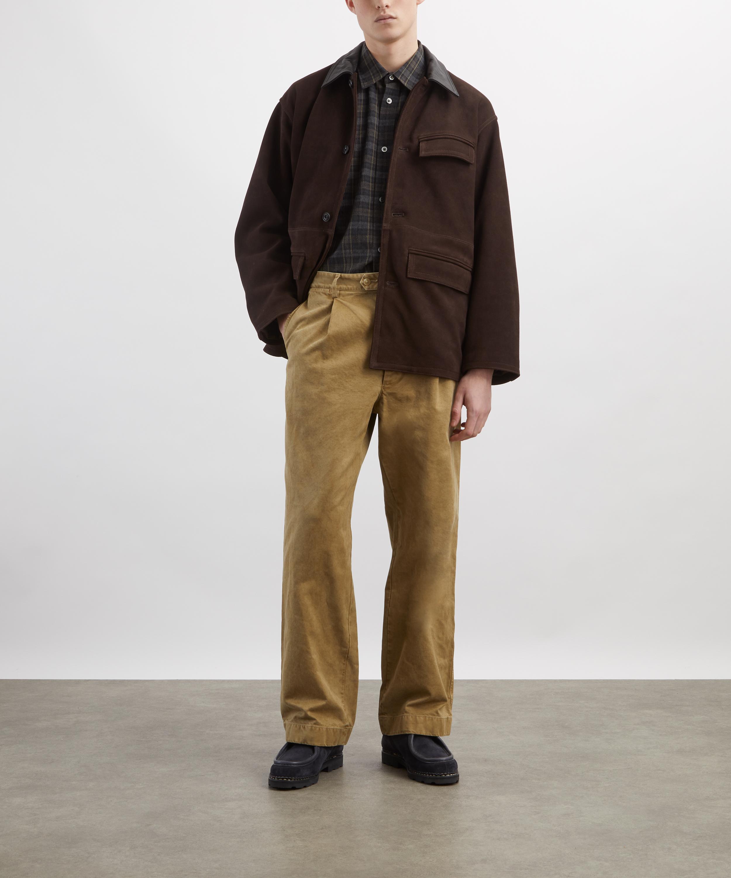 FrizmWORKS - Dark Brown Suede French Car Coat image number 1