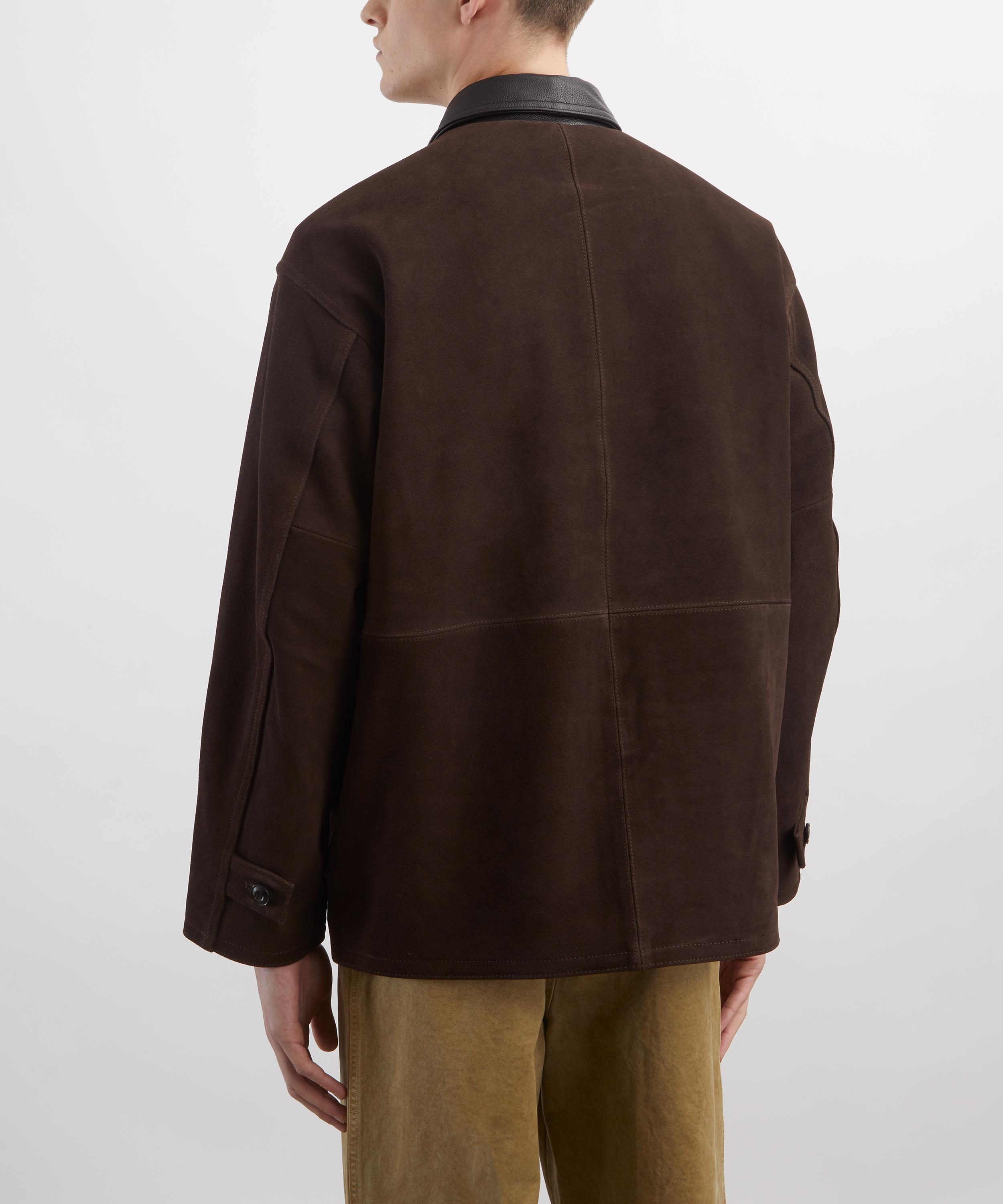 FrizmWORKS - Dark Brown Suede French Car Coat image number 3