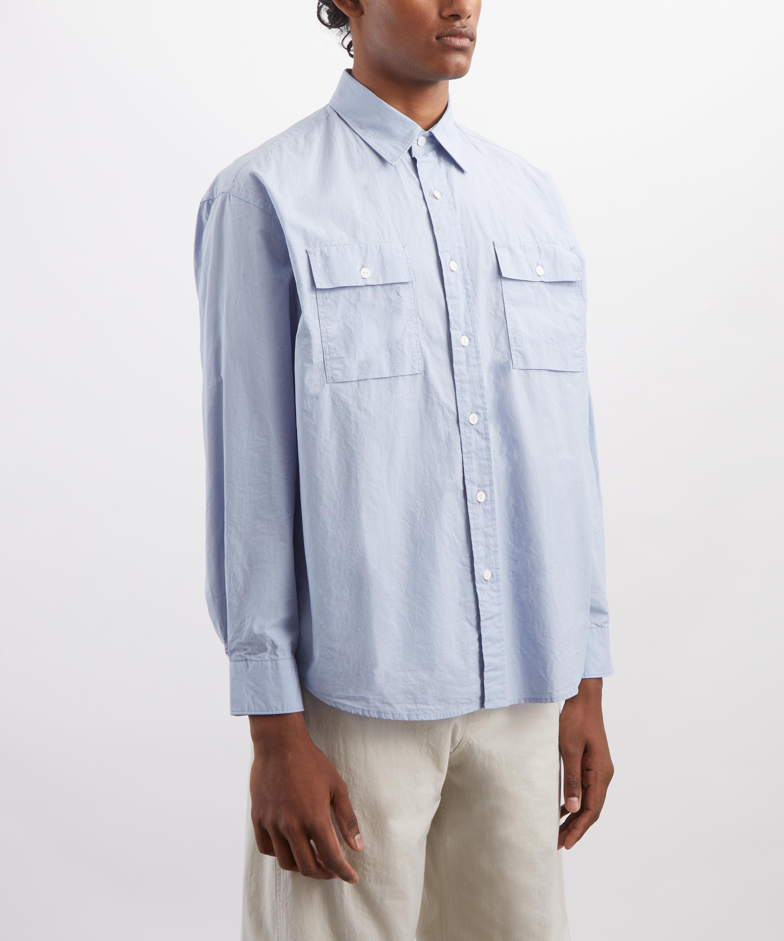 FrizmWORKS - Cigarette Pocket Typewriter Shirt in Sky Blue image number 2