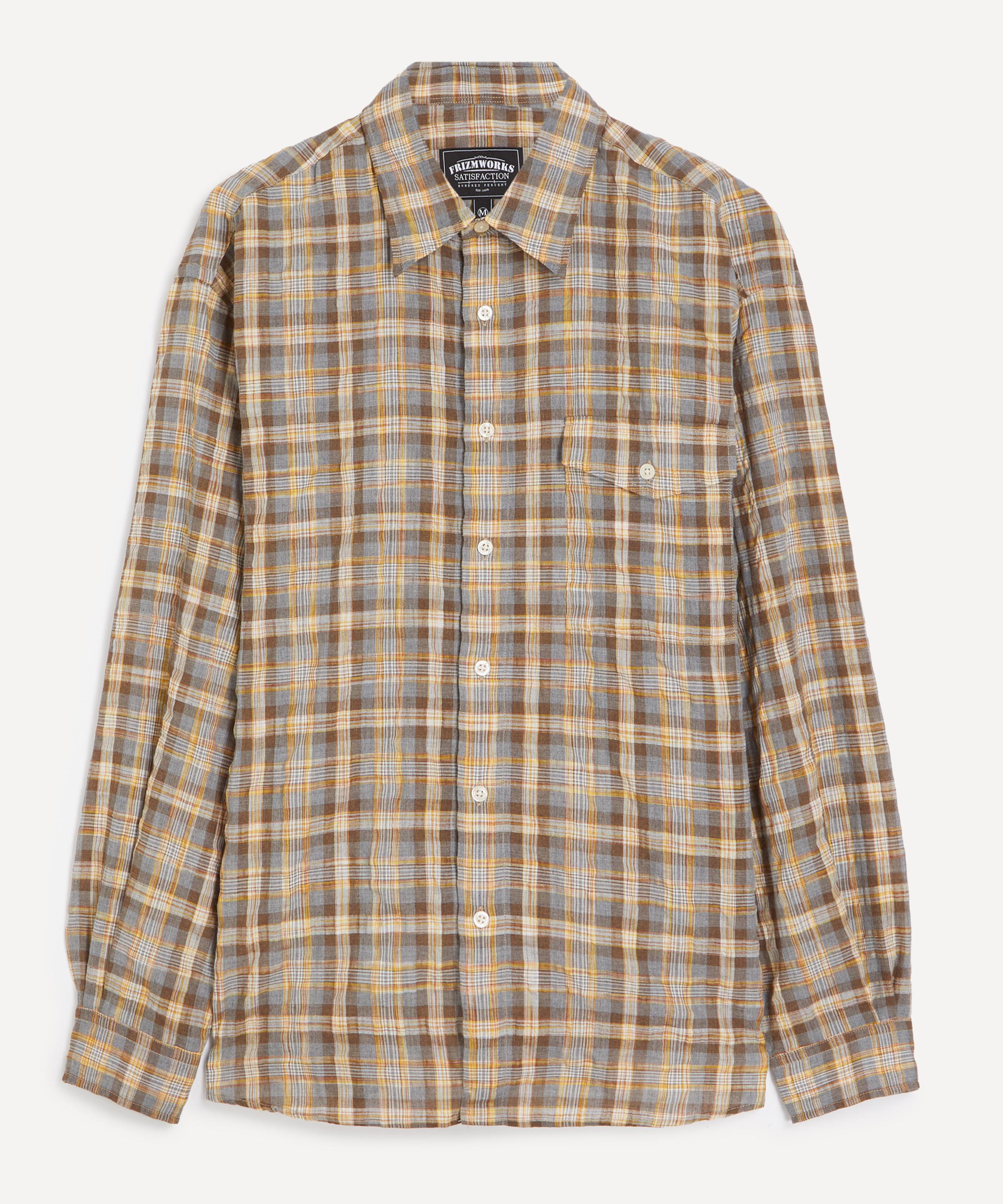 FrizmWORKS - Uneven Check Shirt in Yellow