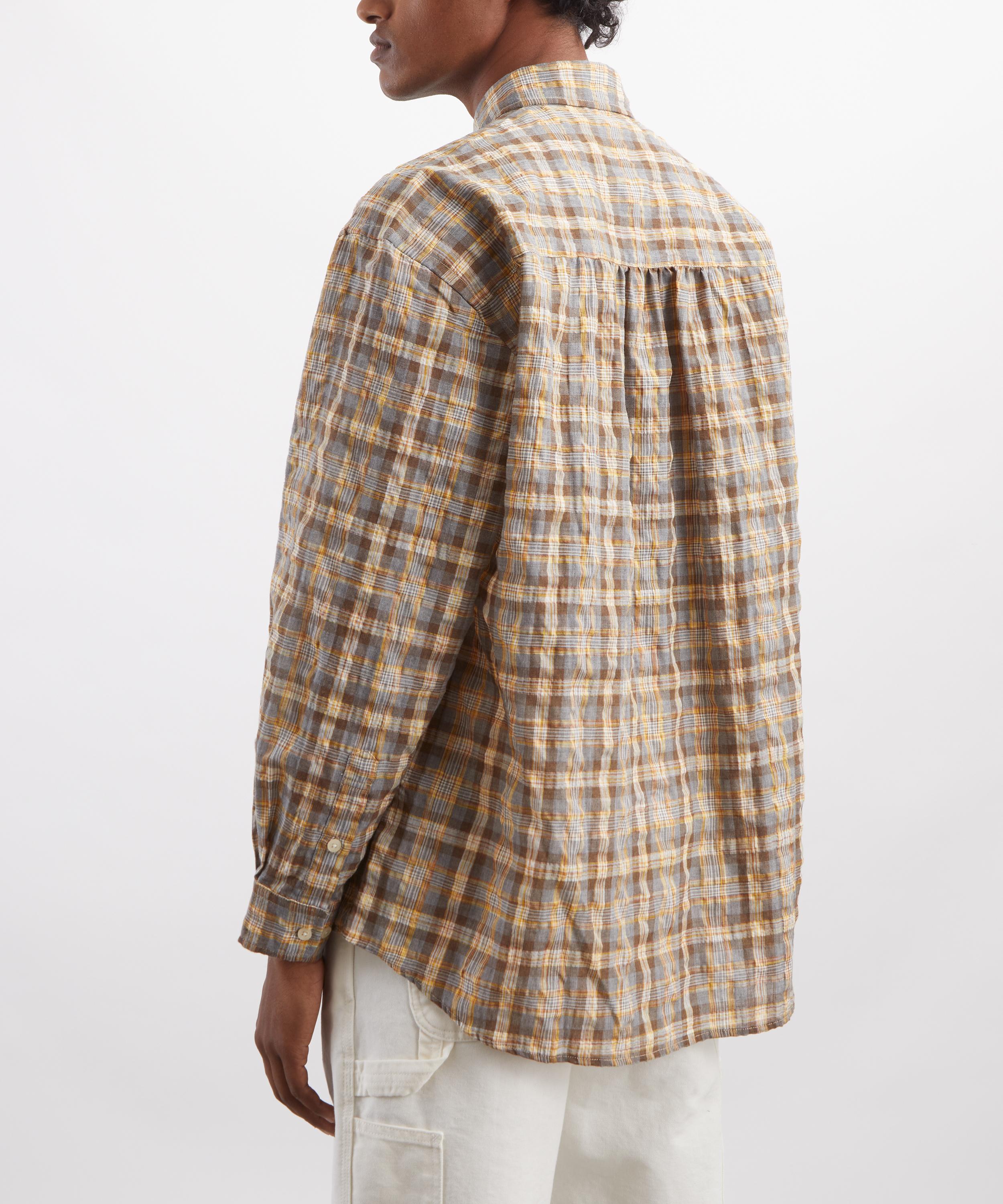 FrizmWORKS - Uneven Check Shirt in Yellow image number 3