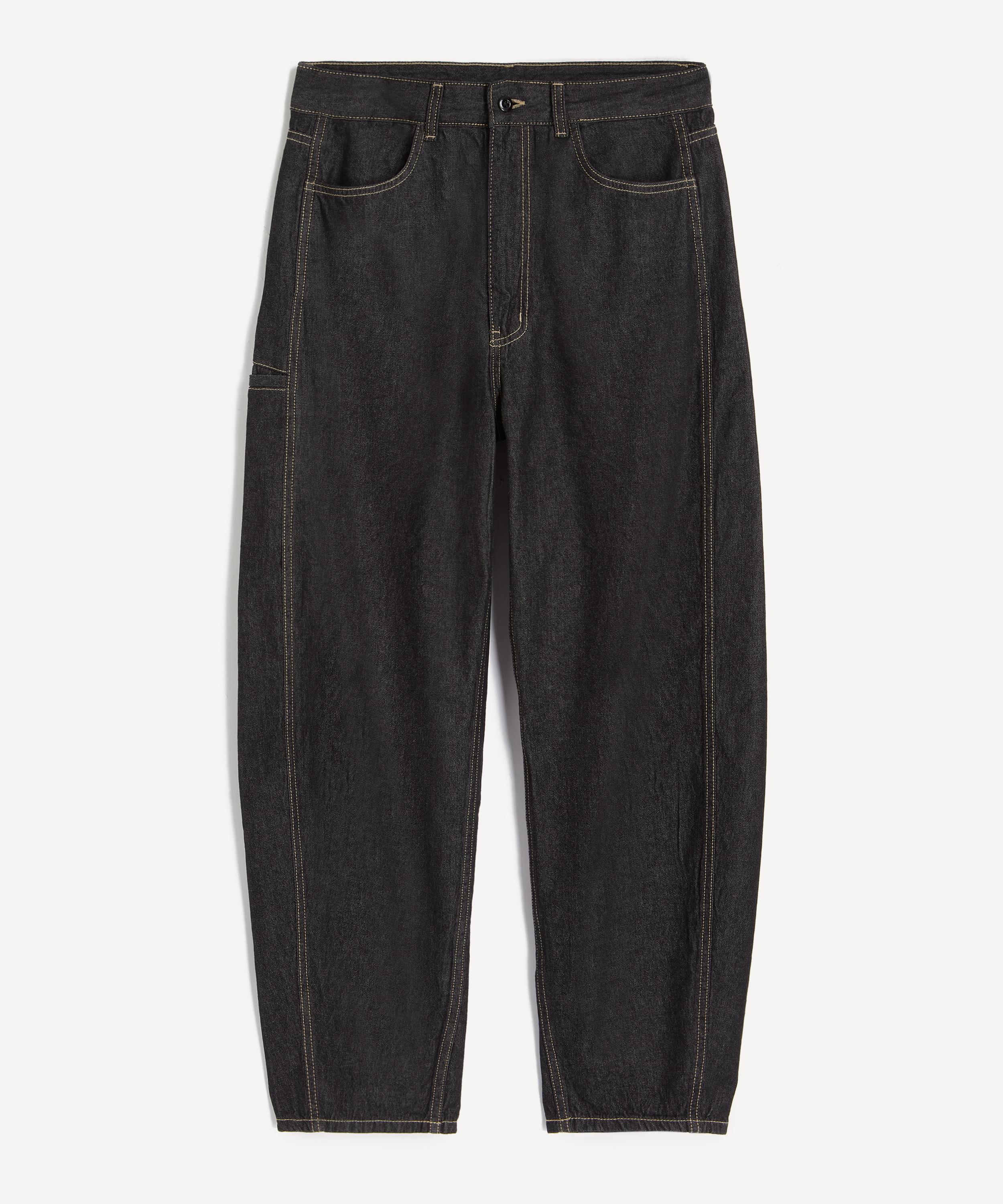 FrizmWORKS - Black Curved Denim Trousers