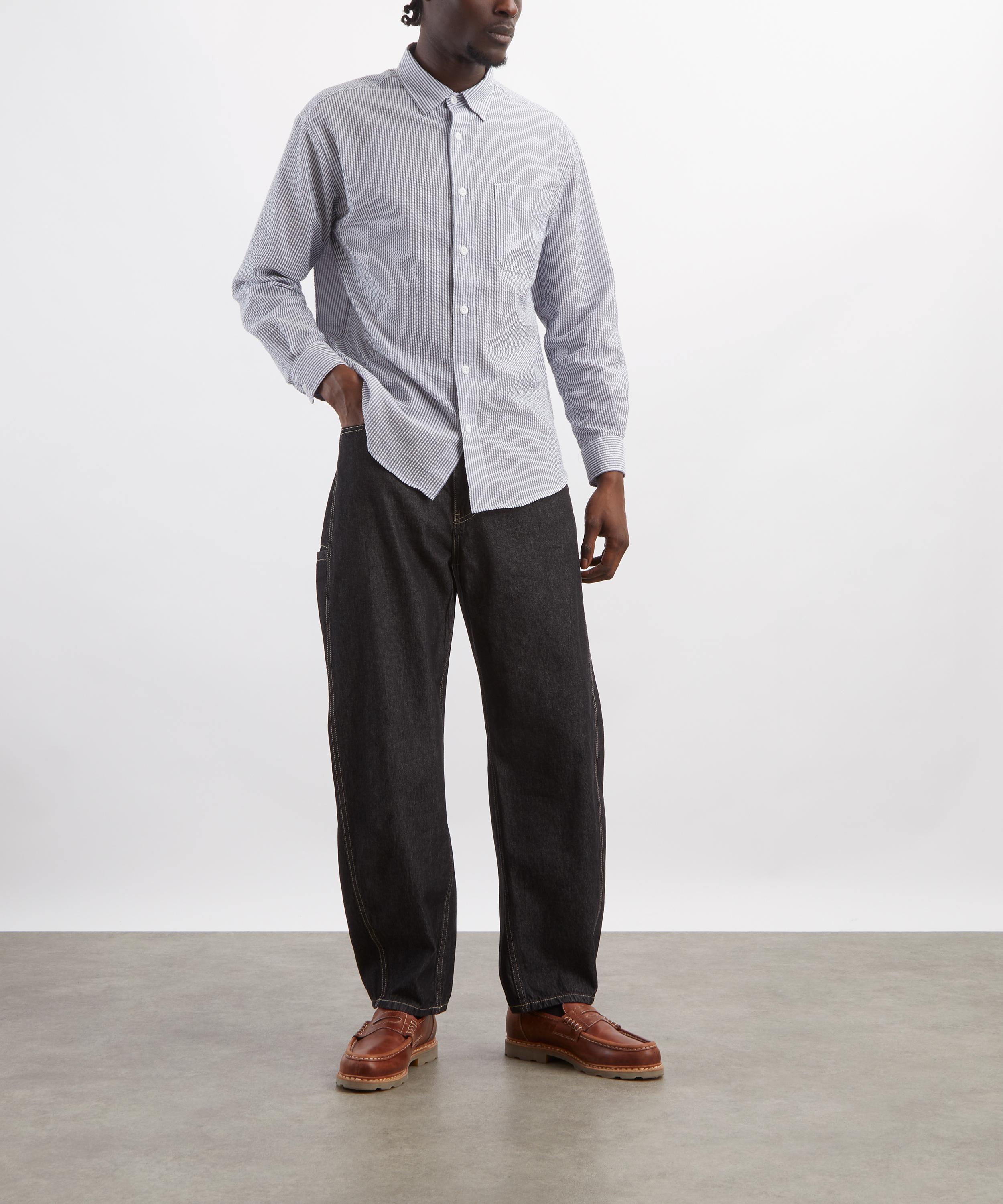 FrizmWORKS - Black Curved Denim Trousers image number 1