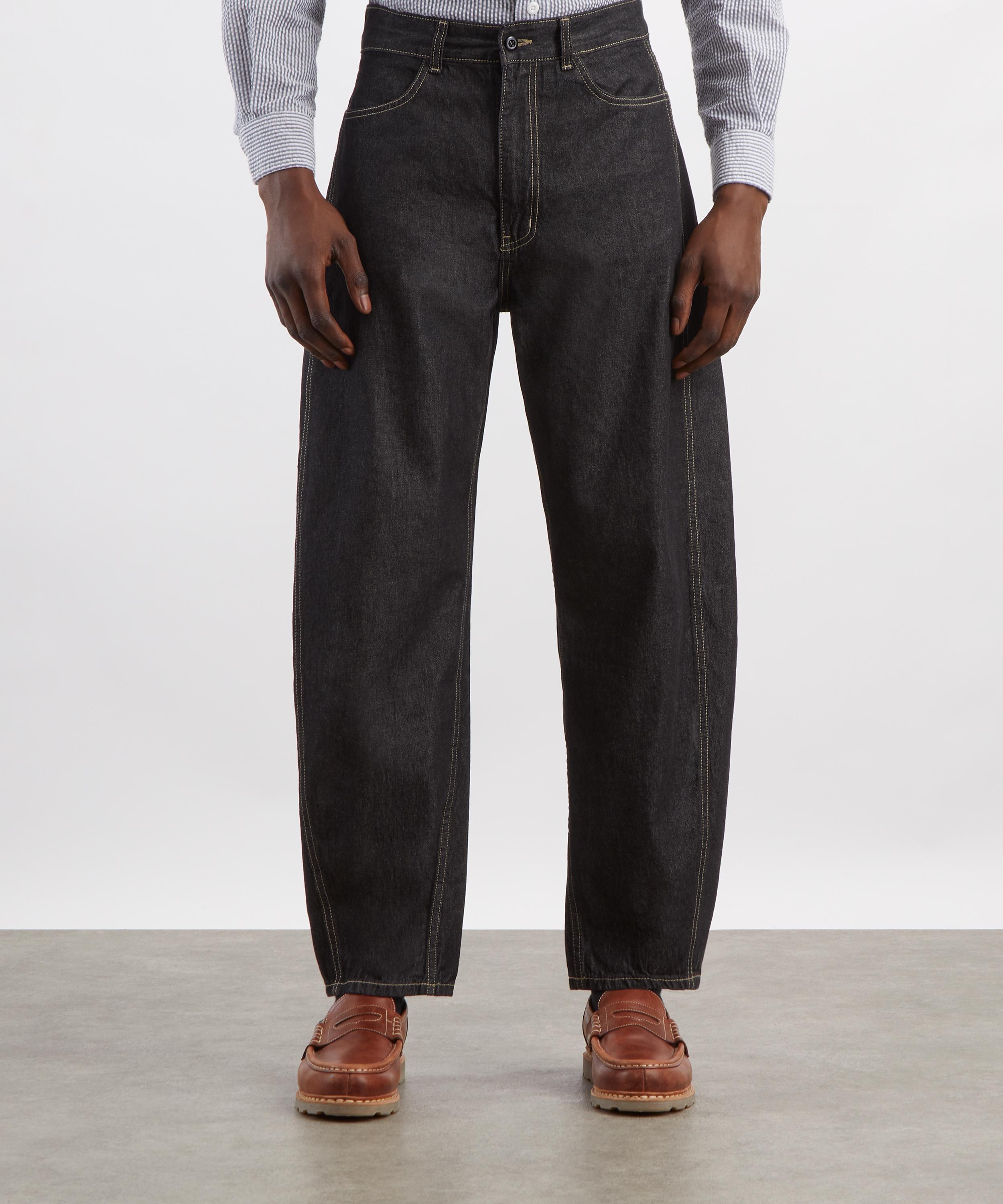 FrizmWORKS - Black Curved Denim Trousers image number 2