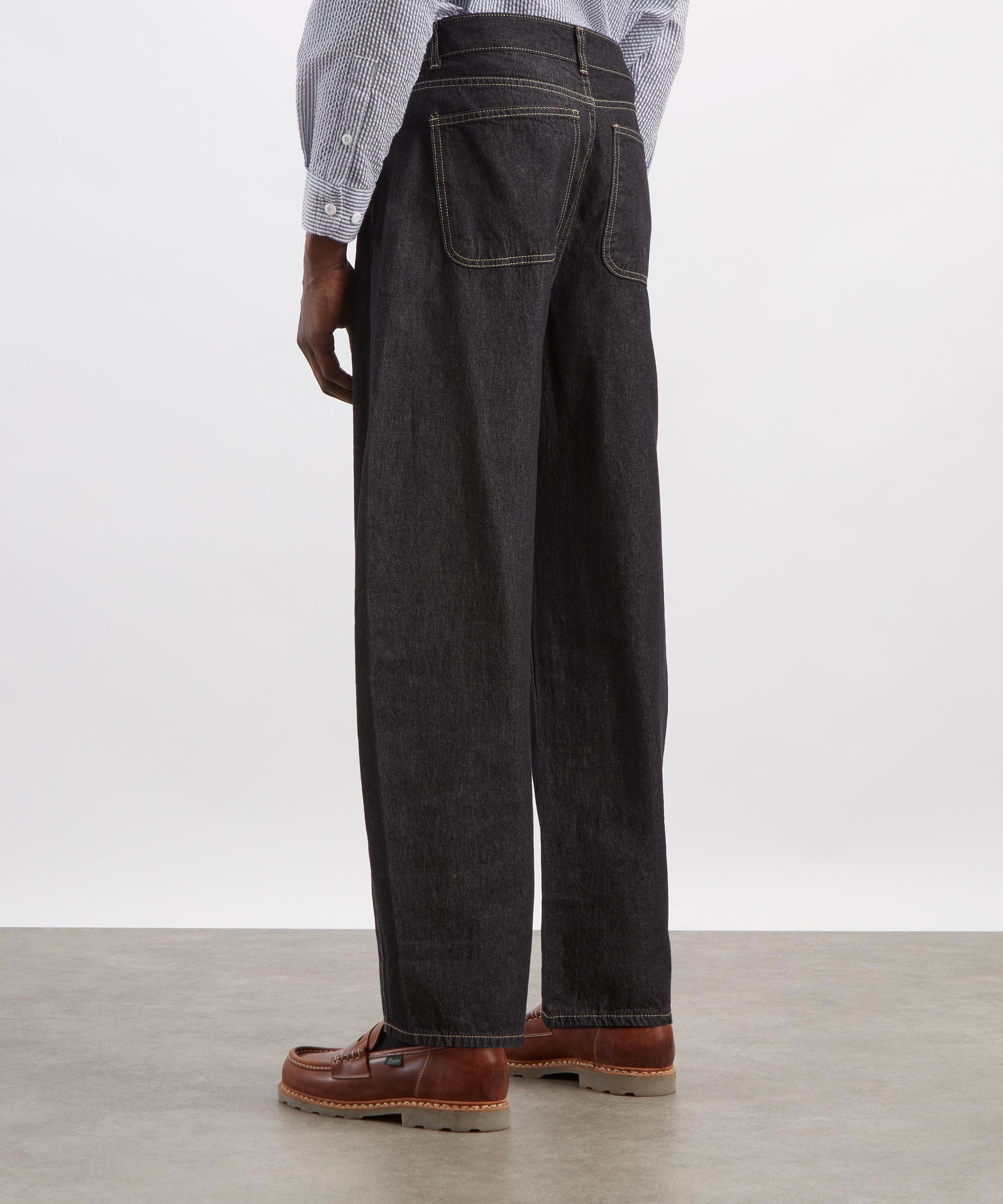 FrizmWORKS - Black Curved Denim Trousers image number 3