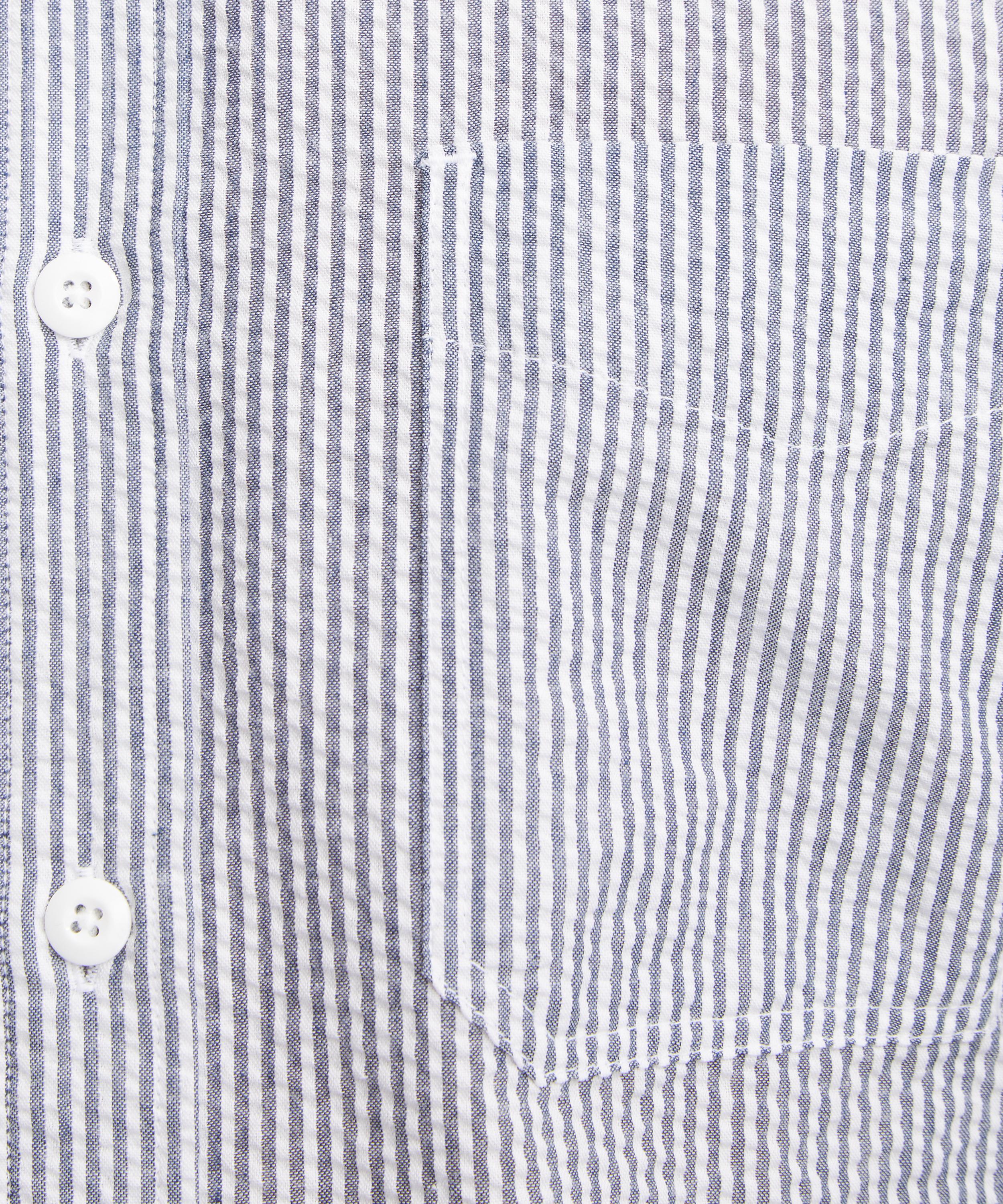 FrizmWORKS - OG Stripe Seersucker Shirt in Blue image number 4