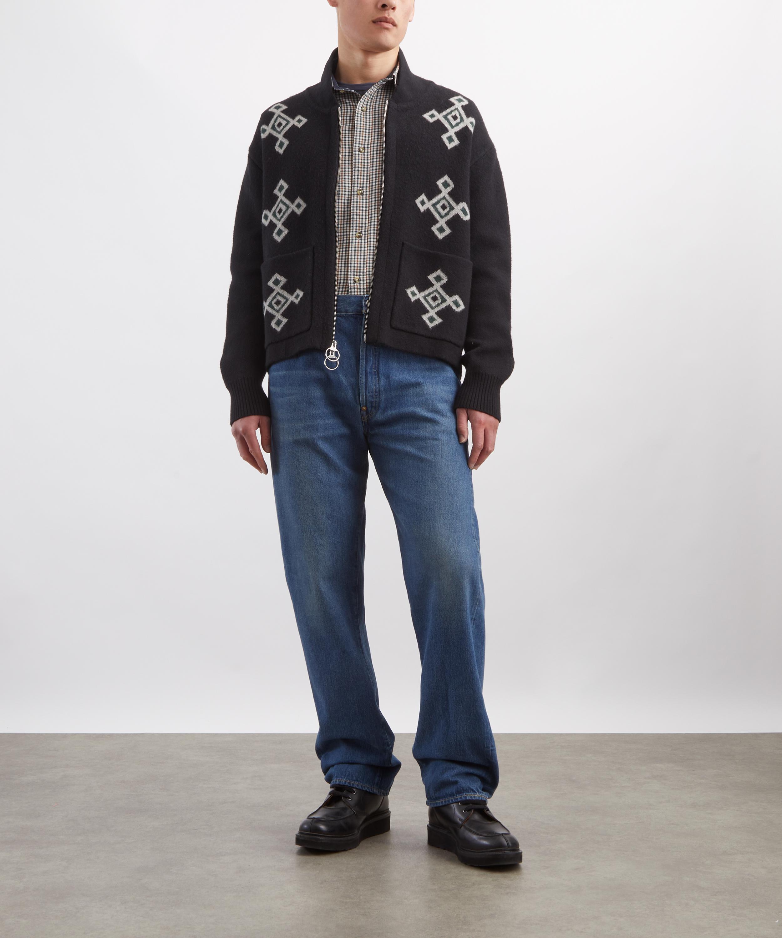 Pendleton - Black Jacquard Zip-Up Cardigan image number 1